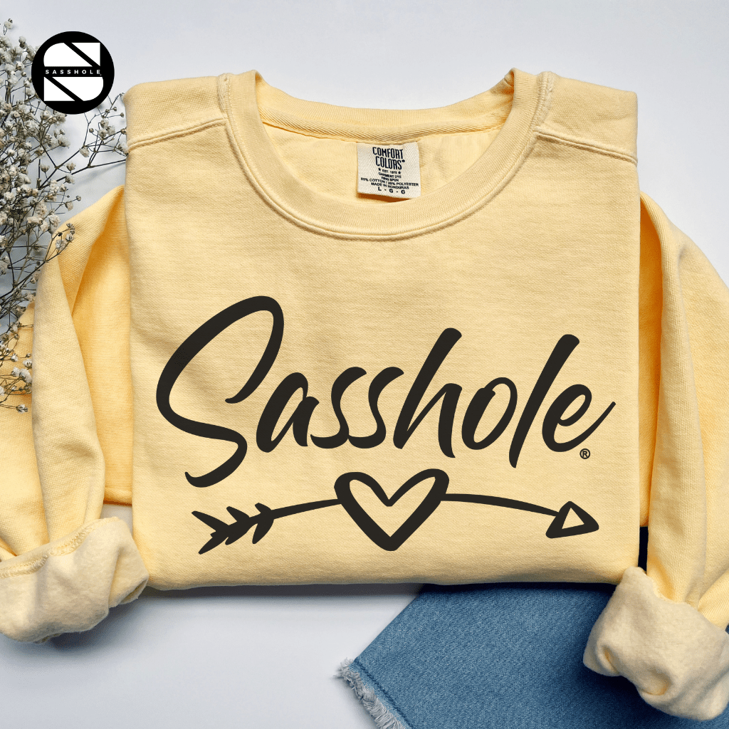 Sass and Vintage Fusion: Chic Sasshole® Vintage Graphic Sweatshirts for Women - Funny Graphic Tee by Sasshole® Clothing