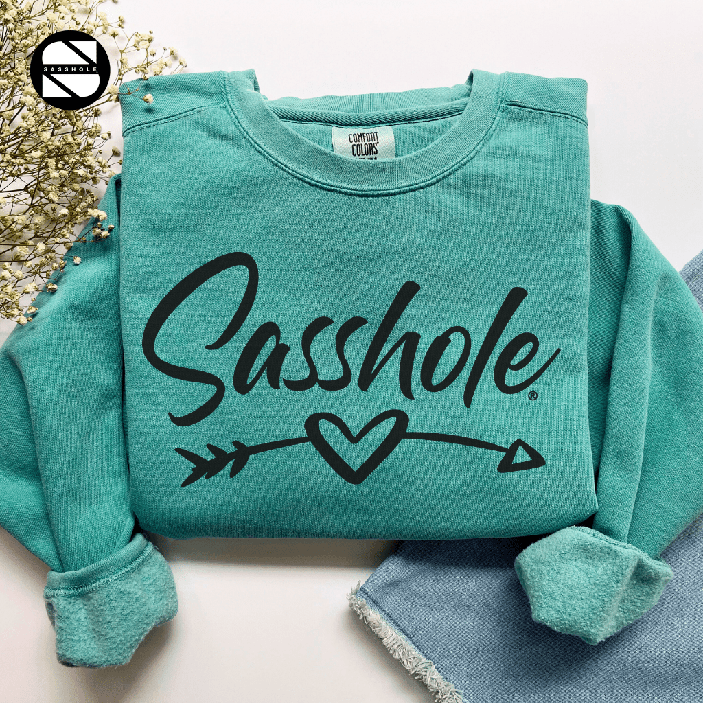 Sass and Vintage Fusion: Chic Sasshole® Vintage Graphic Sweatshirts for Women - Funny Graphic Tee by Sasshole® Clothing