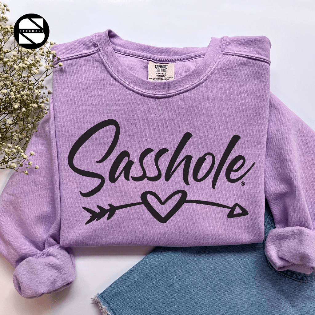 Sass and Vintage Fusion: Chic Sasshole® Vintage Graphic Sweatshirts for Women - Funny Graphic Tee by Sasshole® Clothing