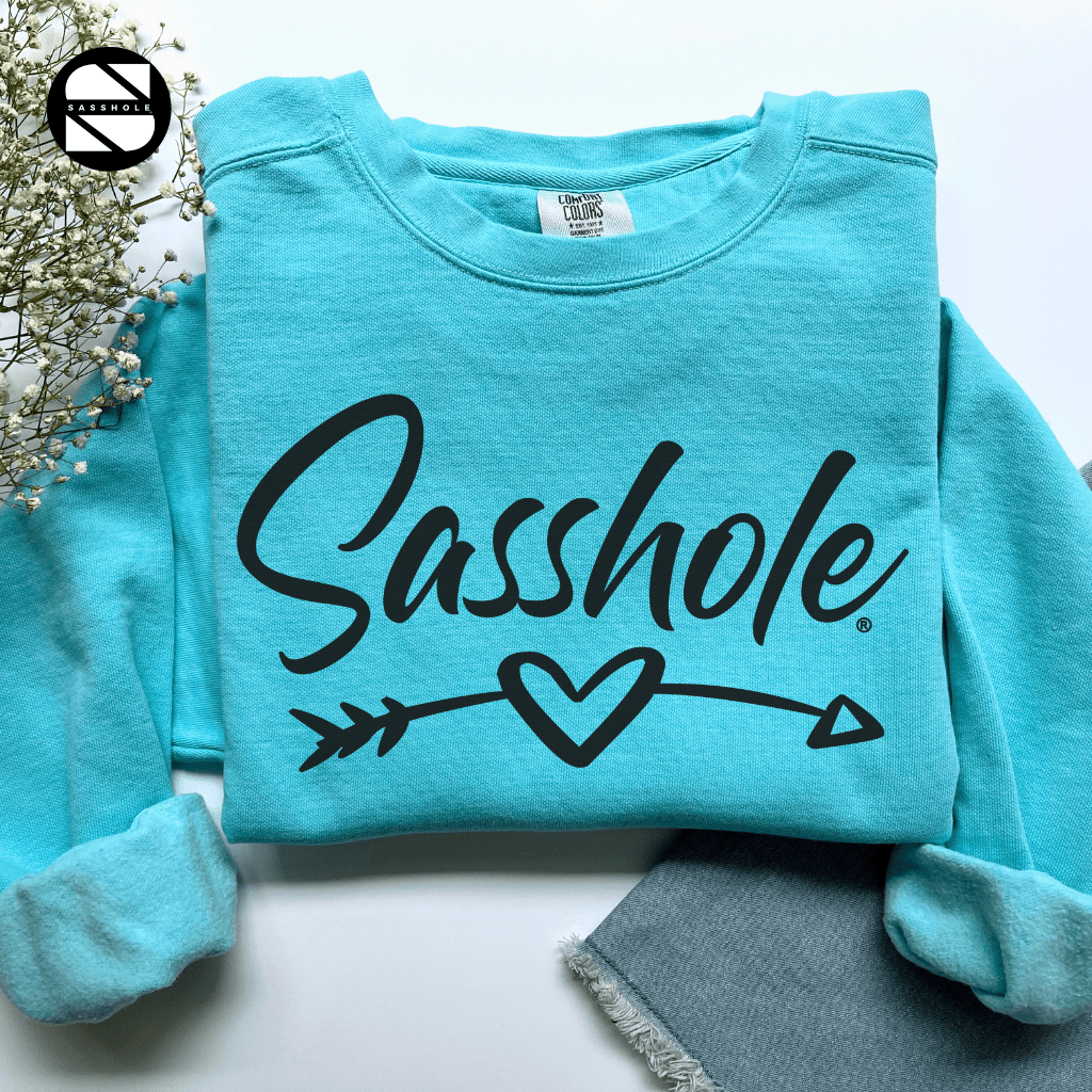 Sass and Vintage Fusion: Chic Sasshole® Vintage Graphic Sweatshirts for Women - Funny Graphic Tee by Sasshole® Clothing