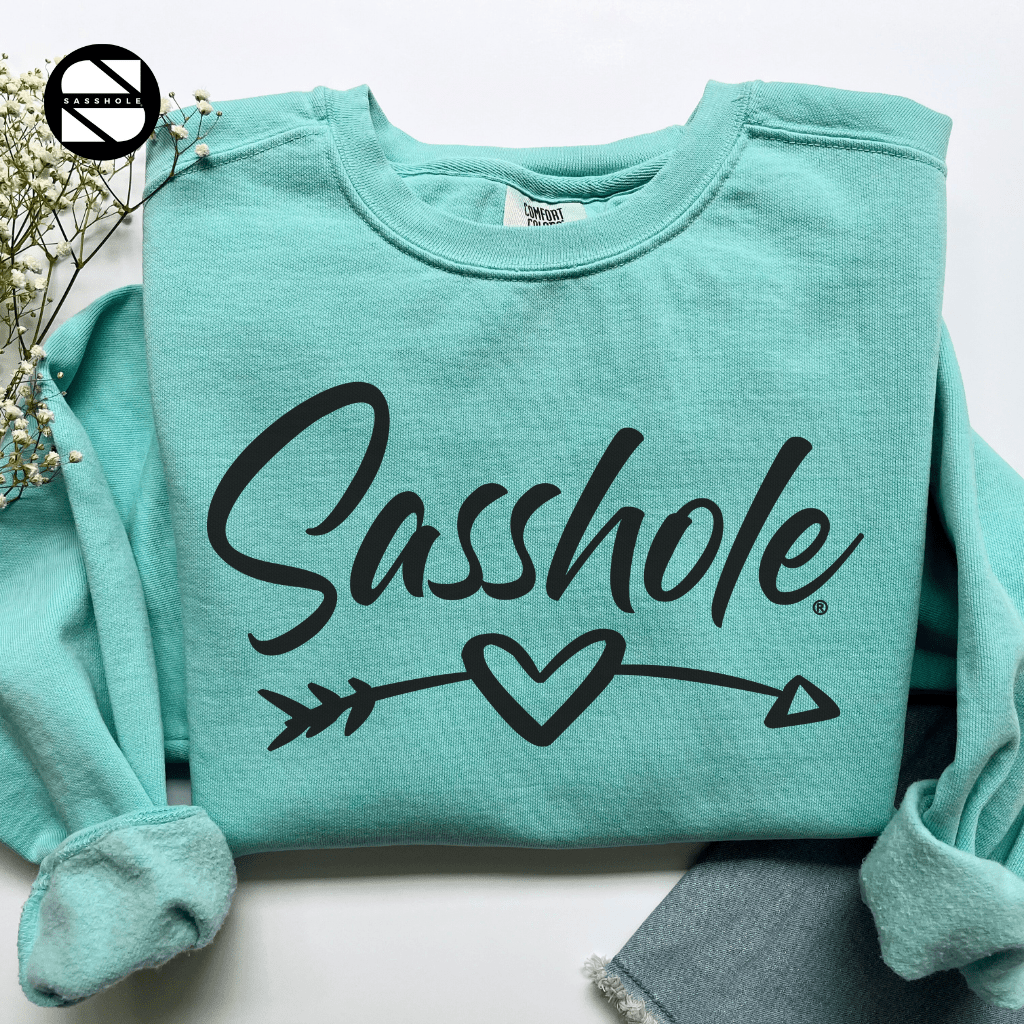 Sass and Vintage Fusion: Chic Sasshole® Vintage Graphic Sweatshirts for Women - Funny Graphic Tee by Sasshole® Clothing