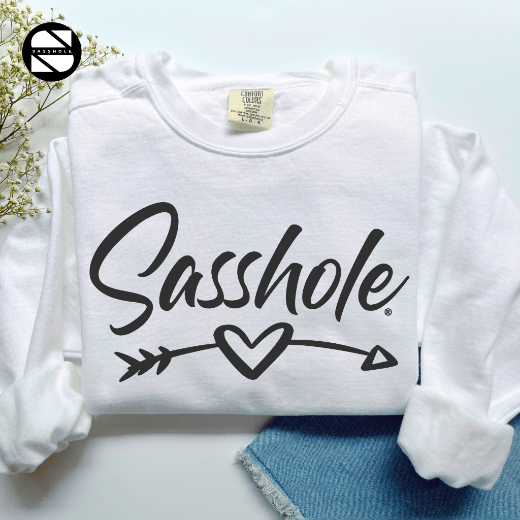 Sass and Vintage Fusion: Chic Sasshole® Vintage Graphic Sweatshirts for Women - Funny Graphic Tee by Sasshole® Clothing