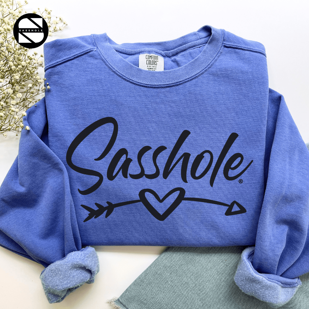 Sass and Vintage Fusion: Chic Sasshole® Vintage Graphic Sweatshirts for Women - Funny Graphic Tee by Sasshole® Clothing