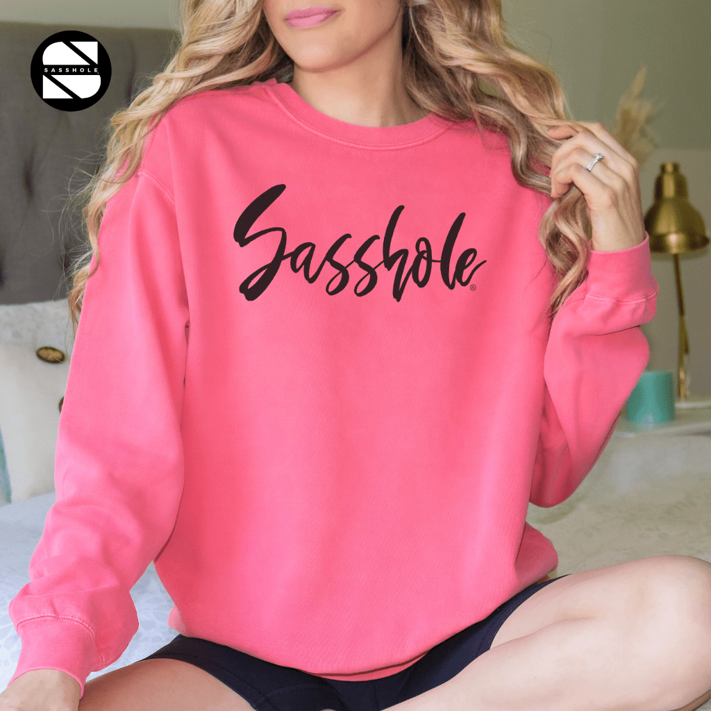 Sasshole® Essentials: Women's Trendy Garment - Dyed Sweatshirts - Funny Graphic Tee by Sasshole® Clothing