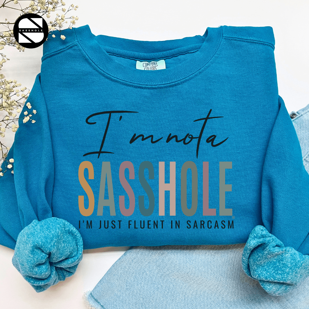 Sasshole® Sarcasm Extraordinaire: Women's Sassy Long Sleeve Sweatshirt - Funny Graphic Tee by Sasshole® Clothing