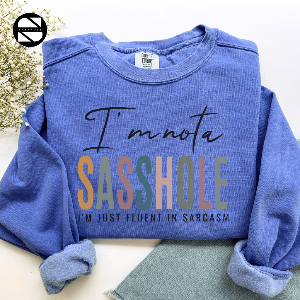 Sasshole® Sarcasm Extraordinaire: Women's Sassy Long Sleeve Sweatshirt - Funny Graphic Tee by Sasshole® Clothing