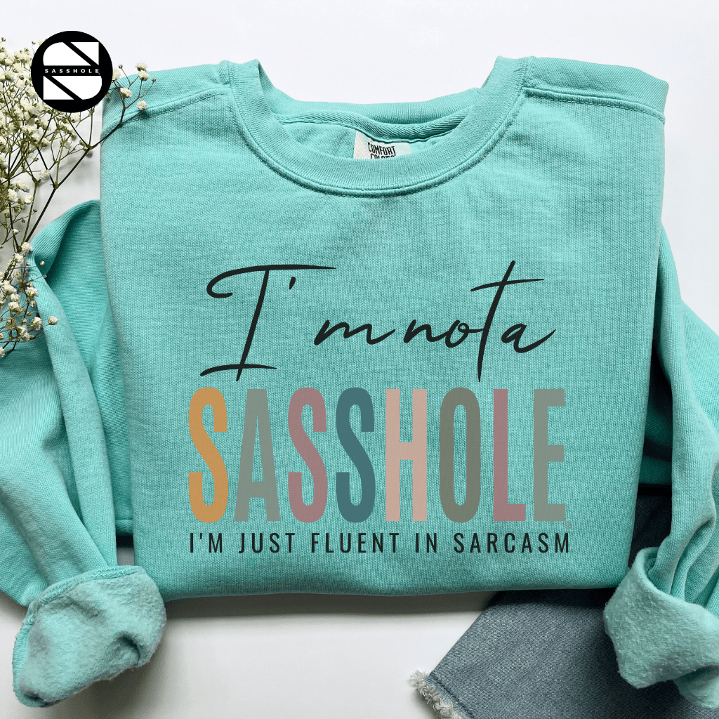 Sasshole® Sarcasm Extraordinaire: Women's Sassy Long Sleeve Sweatshirt - Funny Graphic Tee by Sasshole® Clothing