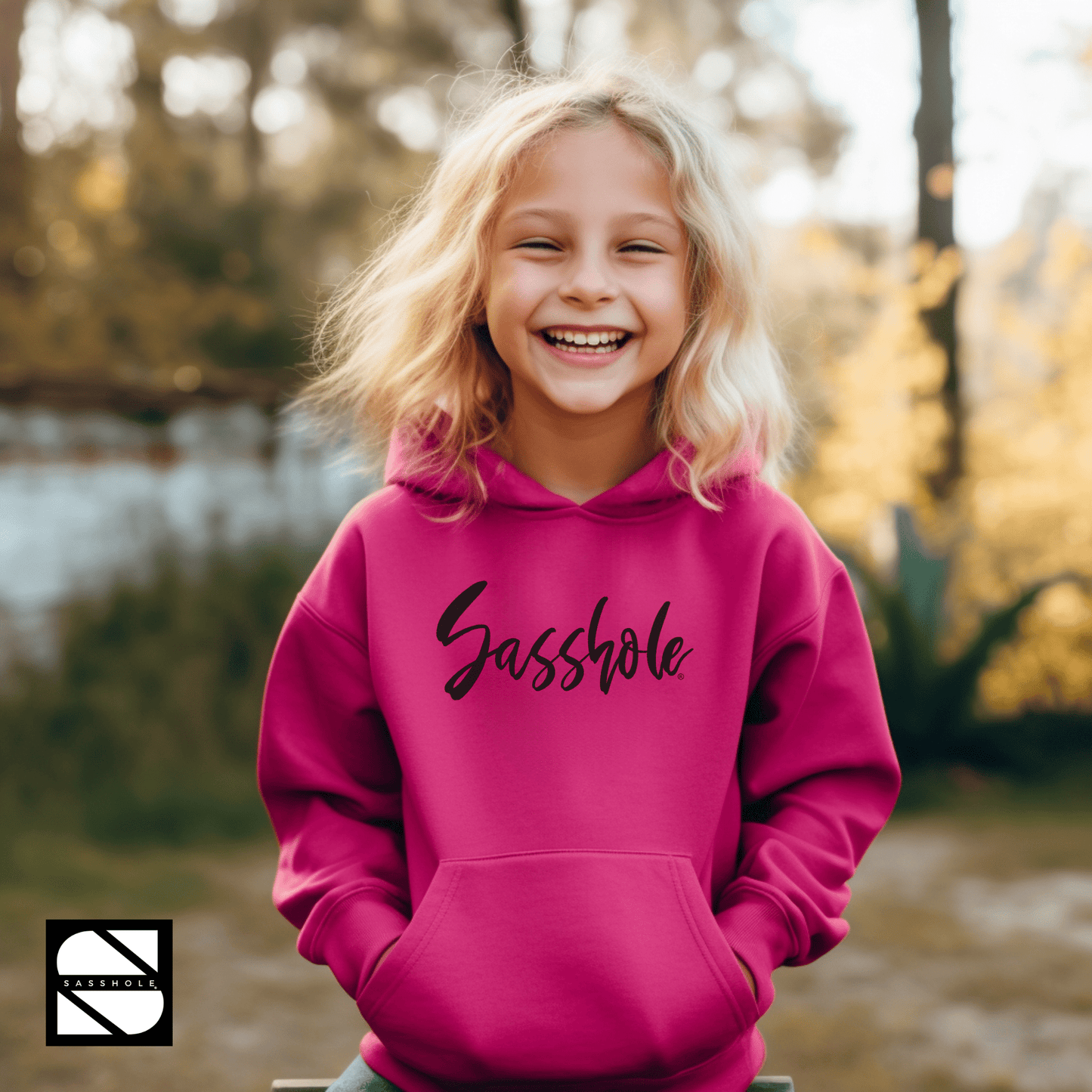 Sasshole® Sensation: Youth Girls Attitude Graphic Hoodie - Funny Graphic Tee by Sasshole® Clothing