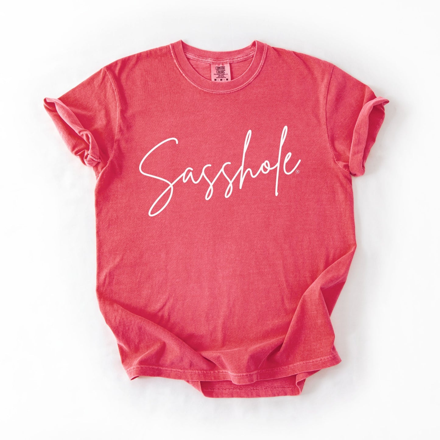Sasshole® Signature Script T-Shirt – Stylish & Sassy Women’s Graphic Tee – Comfort Fit Statement Shirt - Funny Graphic Tee by Sasshole® Clothing