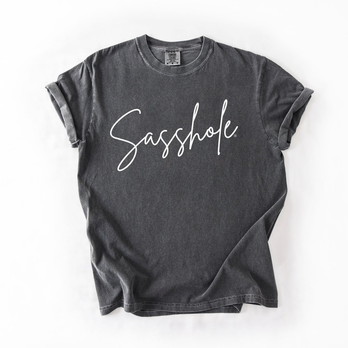 Sasshole® Signature Script T-Shirt – Stylish & Sassy Women’s Graphic Tee – Comfort Fit Statement Shirt - Funny Graphic Tee by Sasshole® Clothing
