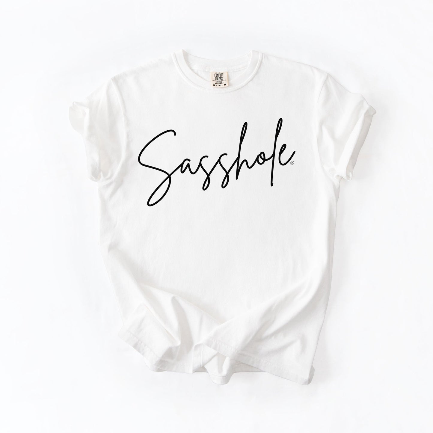 Sasshole® Signature Script T-Shirt – Stylish & Sassy Women’s Graphic Tee – Comfort Fit Statement Shirt - Funny Graphic Tee by Sasshole® Clothing