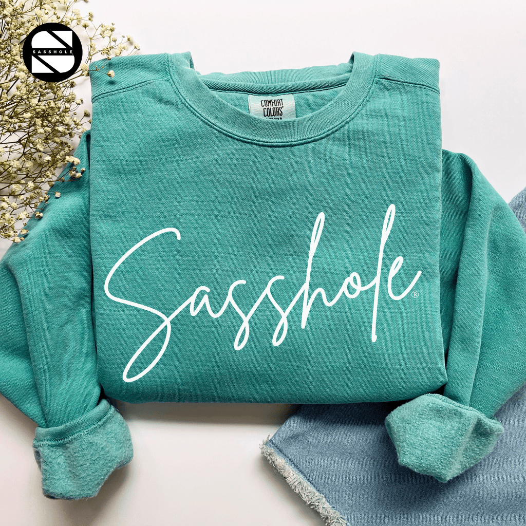 Sassy Tude & Trend Setter: Women's Vintage Sasshole® Garment - Dyed Sweatshirts - Funny Graphic Tee by Sasshole® Clothing