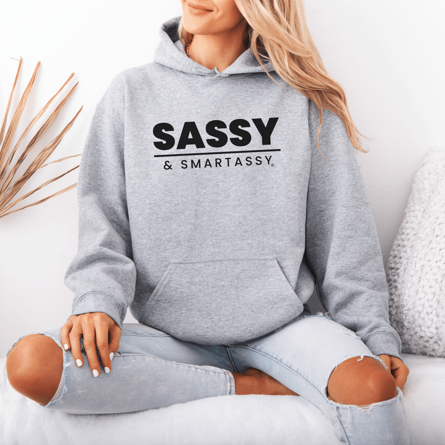 Smart, Sassy, and Stylish: Your Go - To Women's Hoodie - Funny Graphic Tee by Sasshole® Clothing