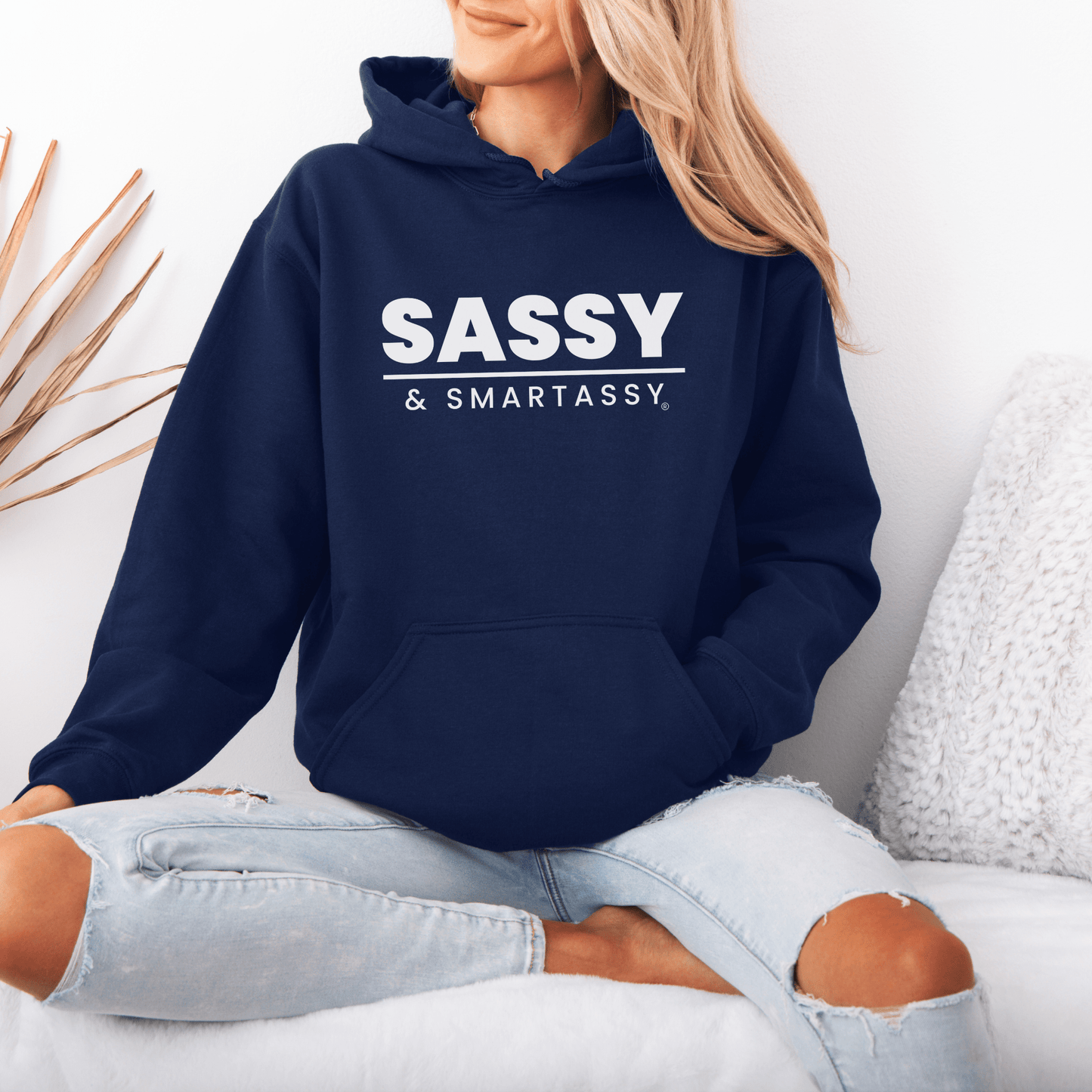 Smart, Sassy, and Stylish: Your Go - To Women's Hoodie - Funny Graphic Tee by Sasshole® Clothing