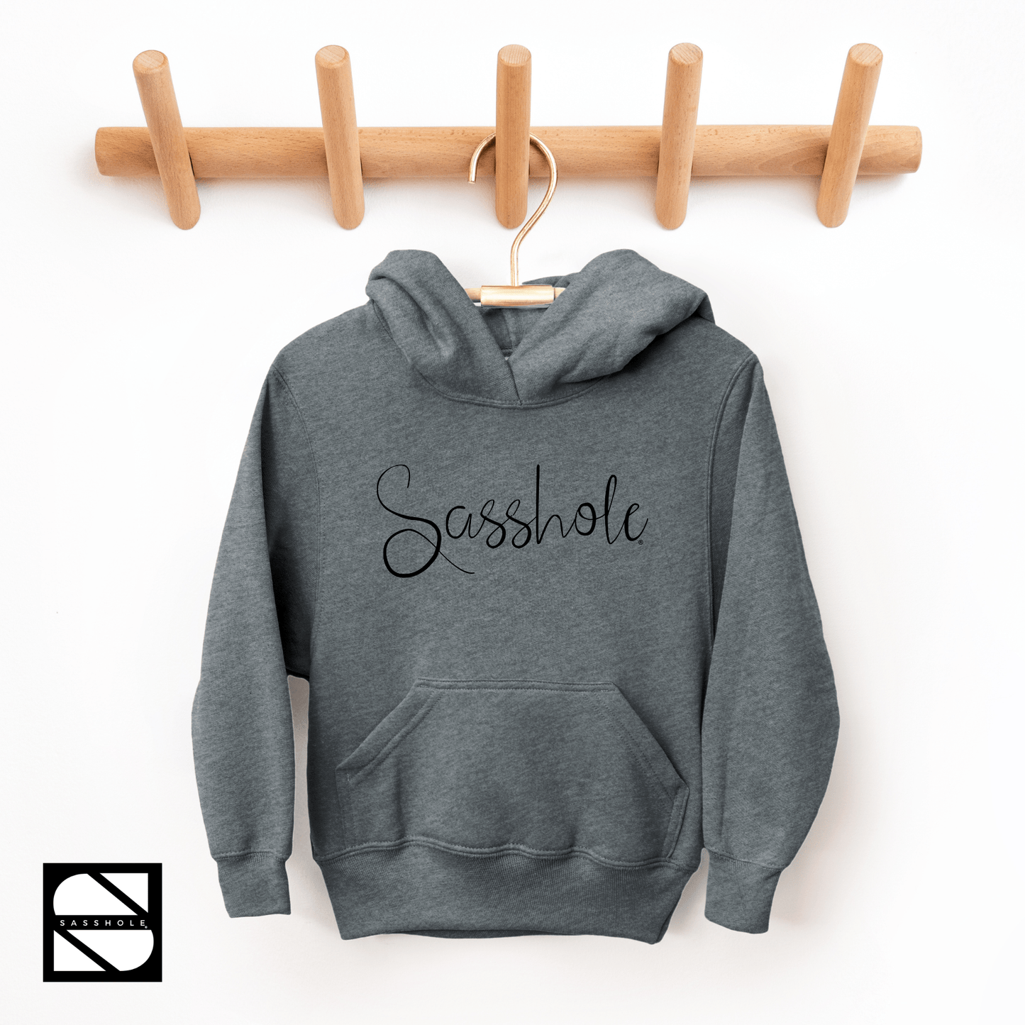Unfiltered Confidence: Youth Girls Sasshole® Signature Hoodie - Funny Graphic Tee by Sasshole® Clothing