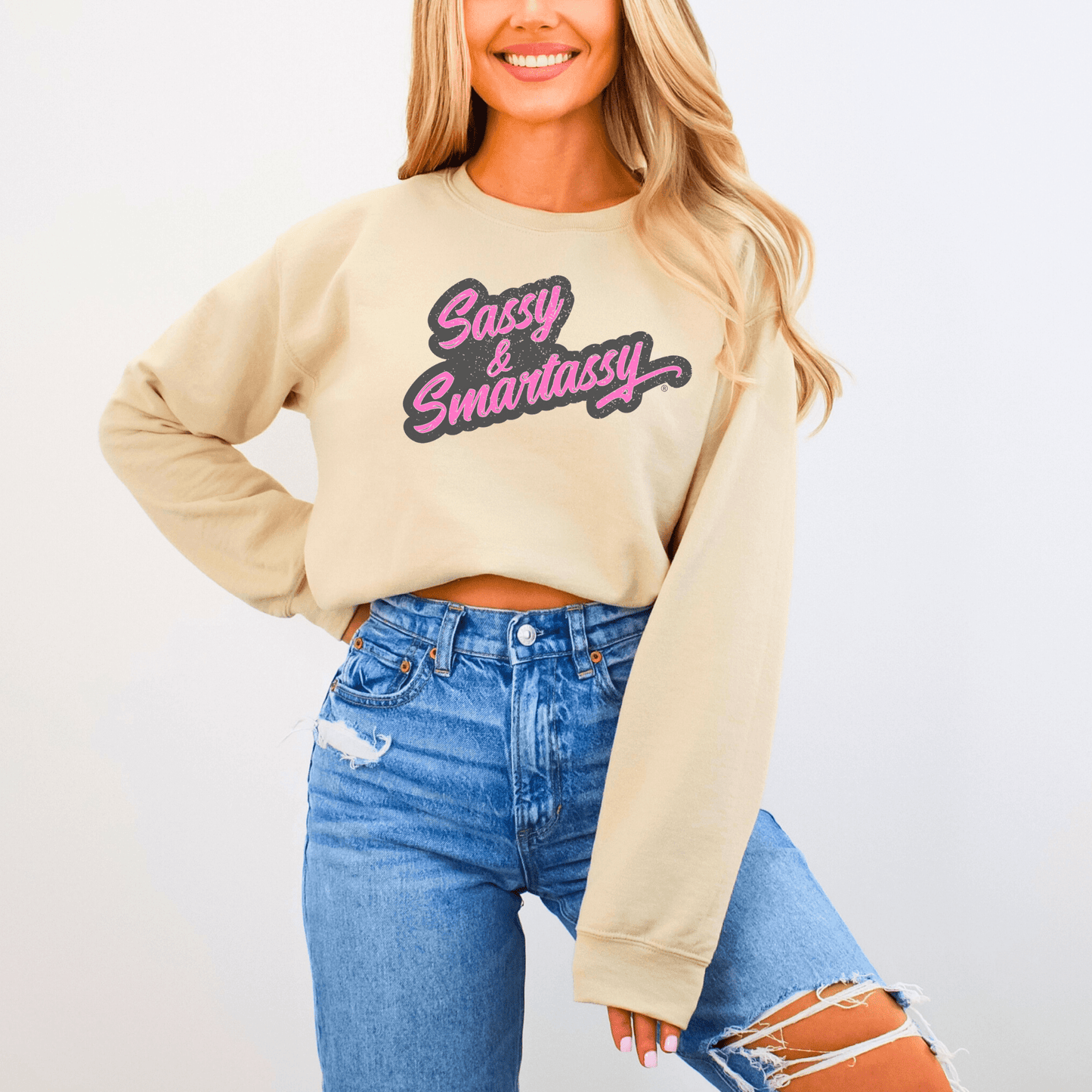 Wit and Warmth: Sassy & Smartassy Women's Graphic Sweatshirt - Funny Graphic Tee by Sasshole® Clothing