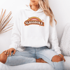 70's Retro Inspired: Sasshole® Rainbow Women's Vintage Hoodie - Funny Graphic Tee by Sasshole® Clothing