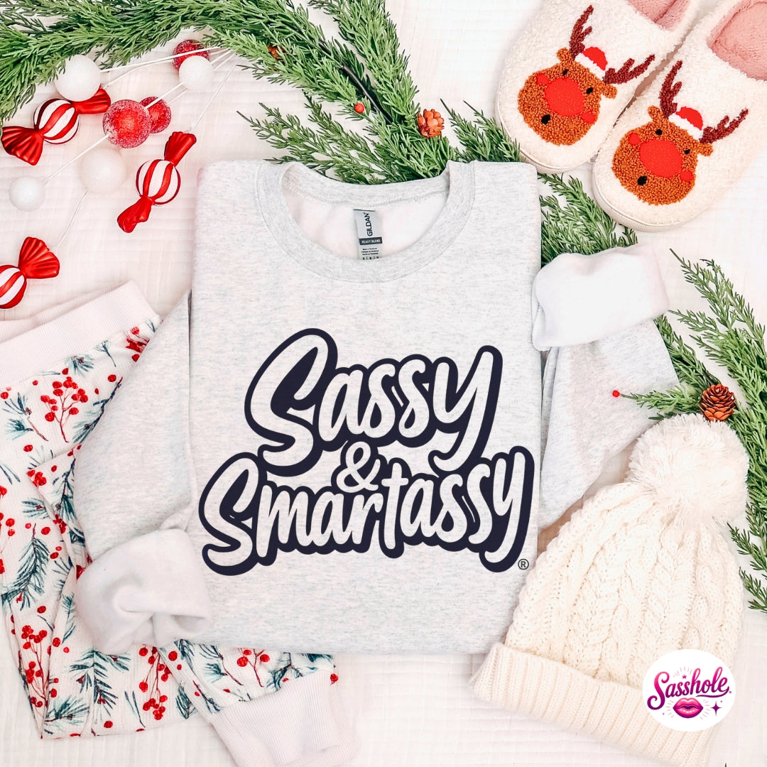Sassy & Smartassy™ Women’s Christmas Sweatshirt – Festive, Cozy & Full of Holiday Attitude