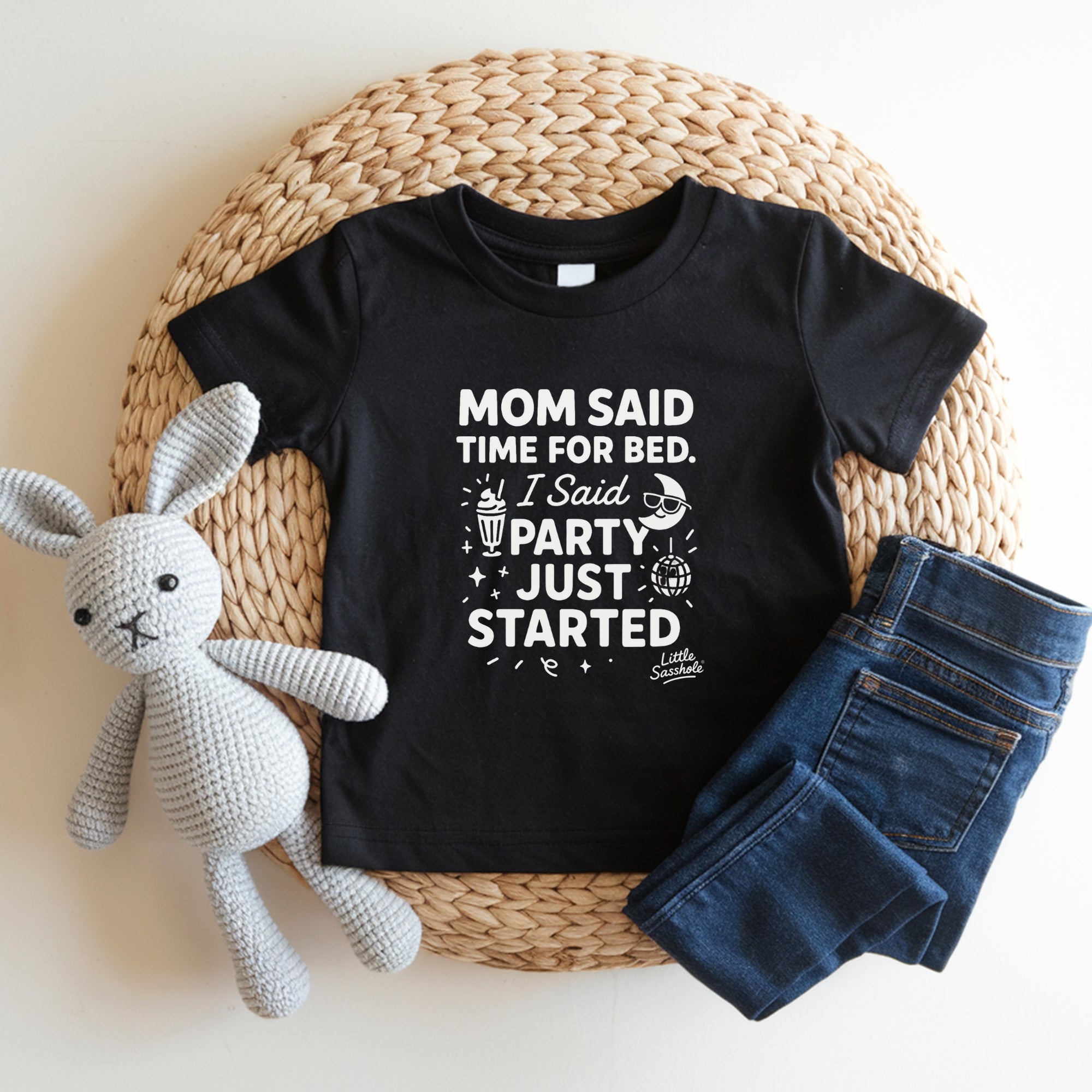Image of Funny Toddler Shirt – “Mom Said Bedtime, I Said Party” by Little Sasshole®