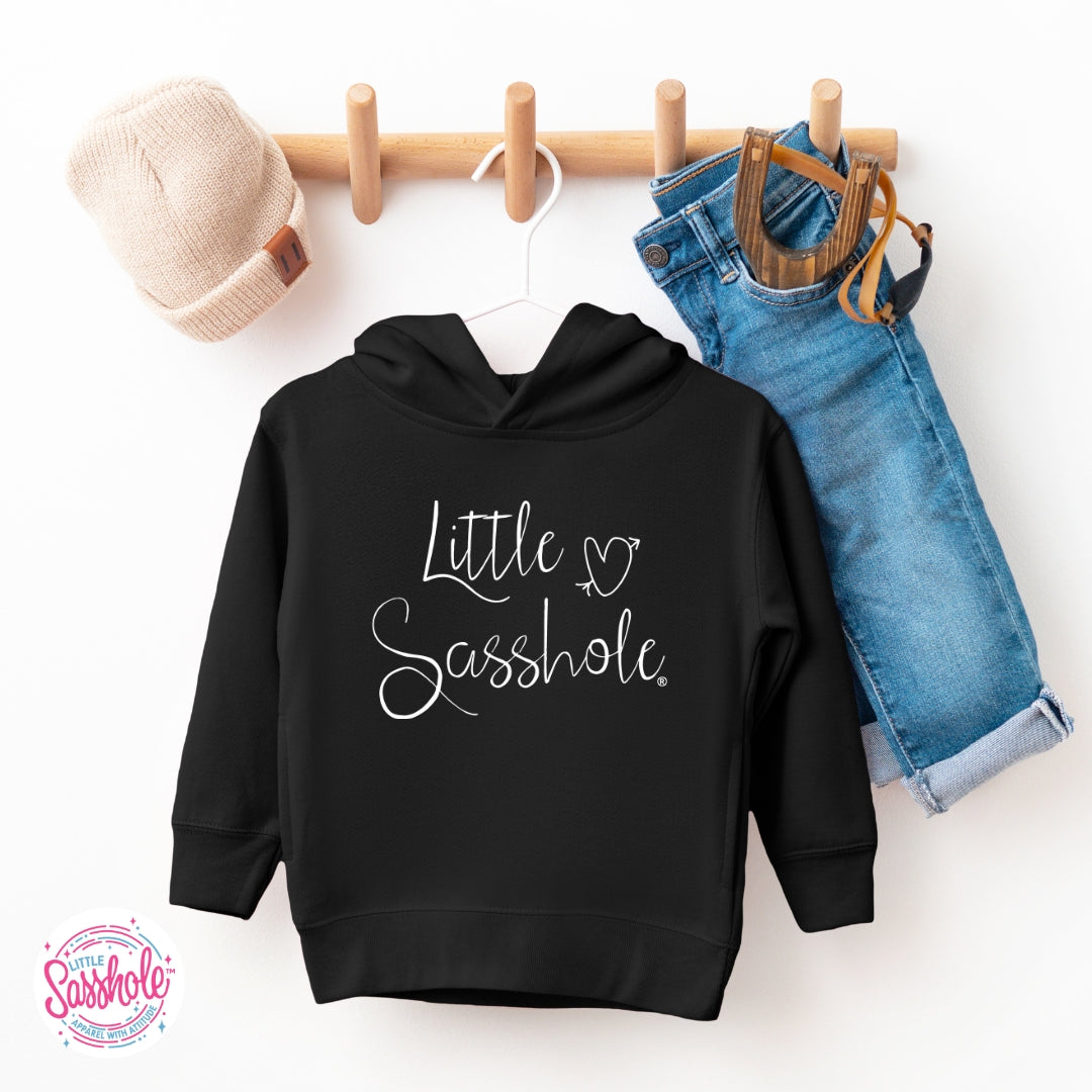 Image of Little Sasshole™: Hoodie of Mischief Toddler Girl’s Cute Hoodie