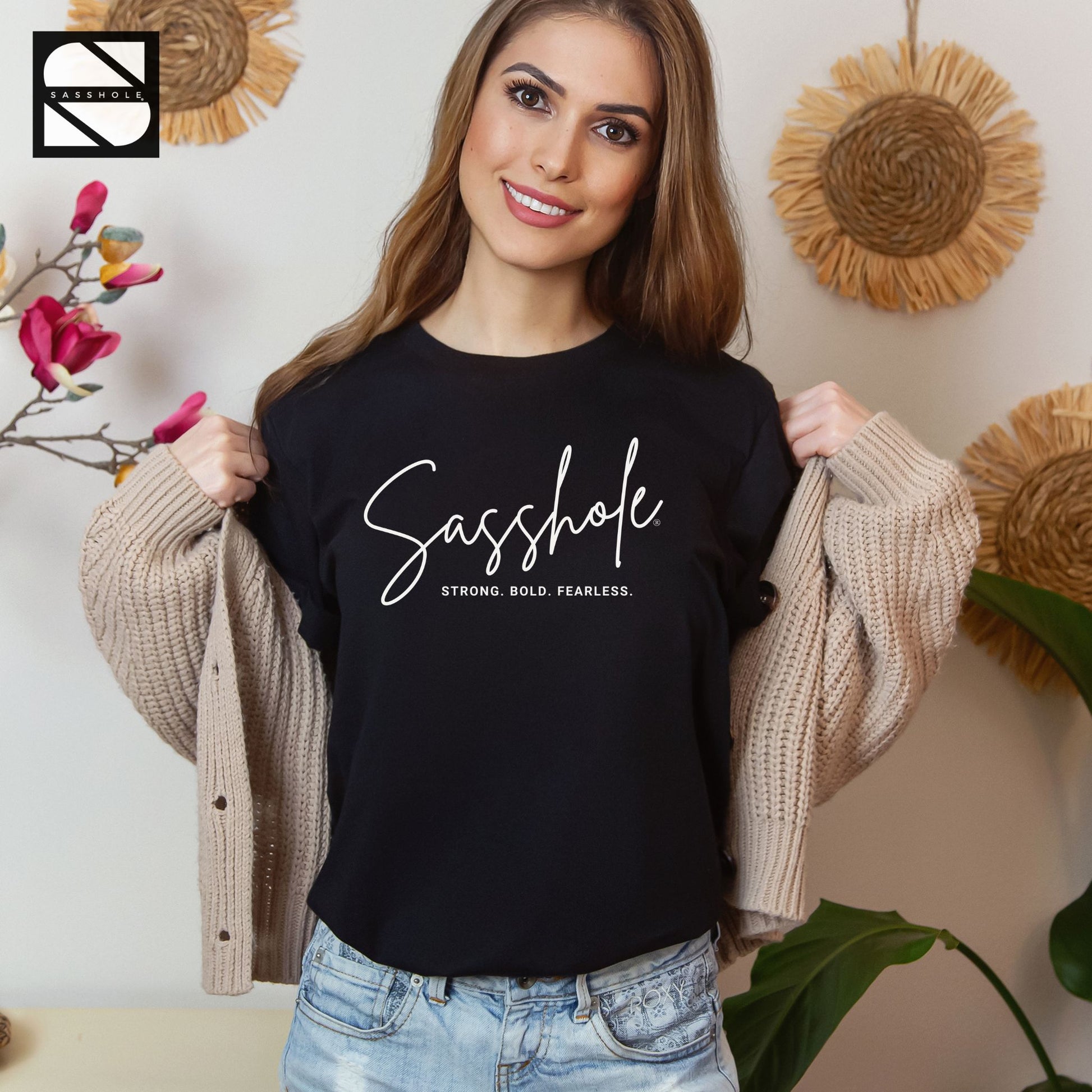 motivational black shirt for women