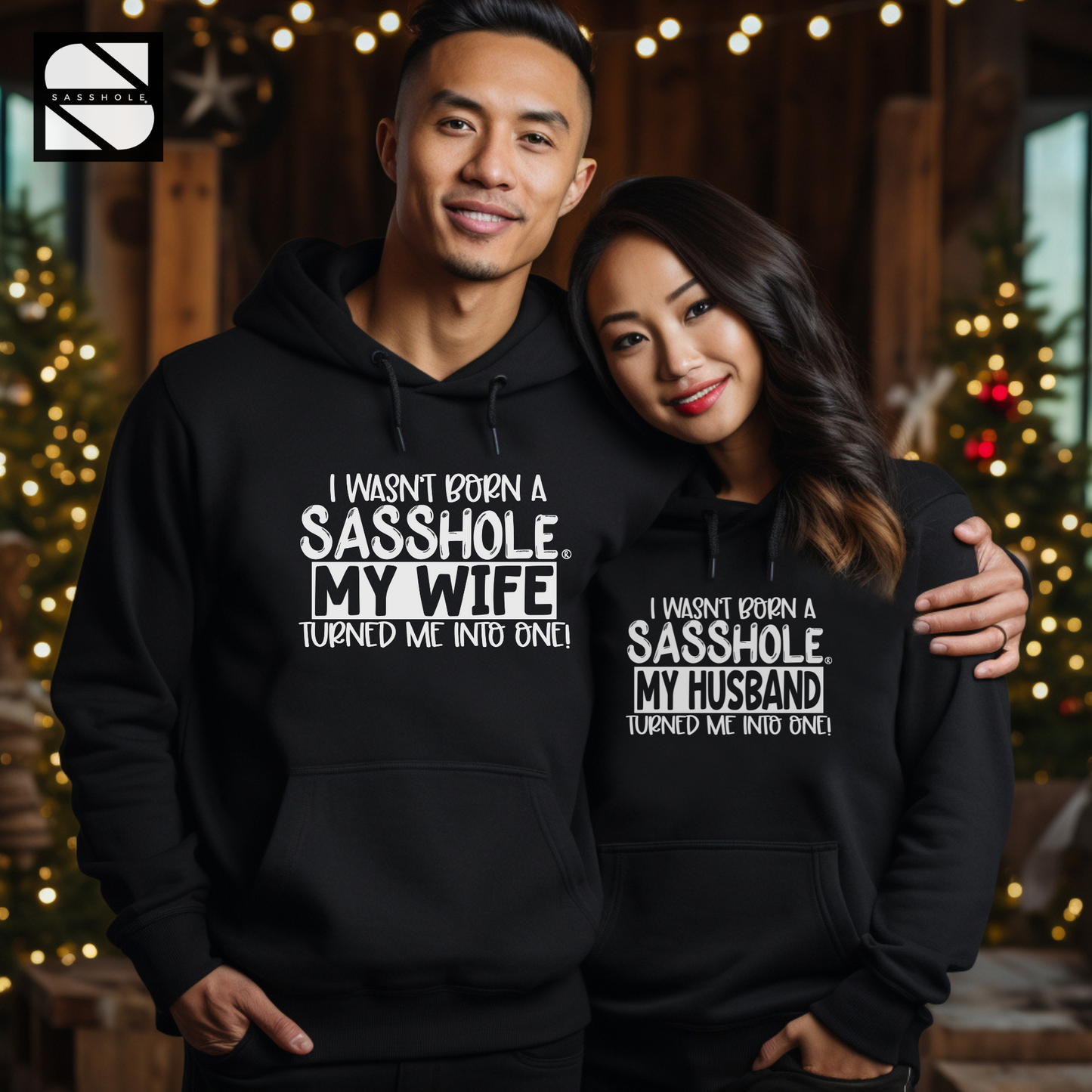 Sasshole® in Training: Blame the Wife for this Upgrade! - Funny Men's Pullover Hoodie