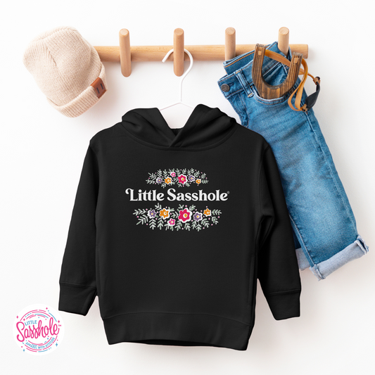 Little Sasshole Black Toddler Hoodies