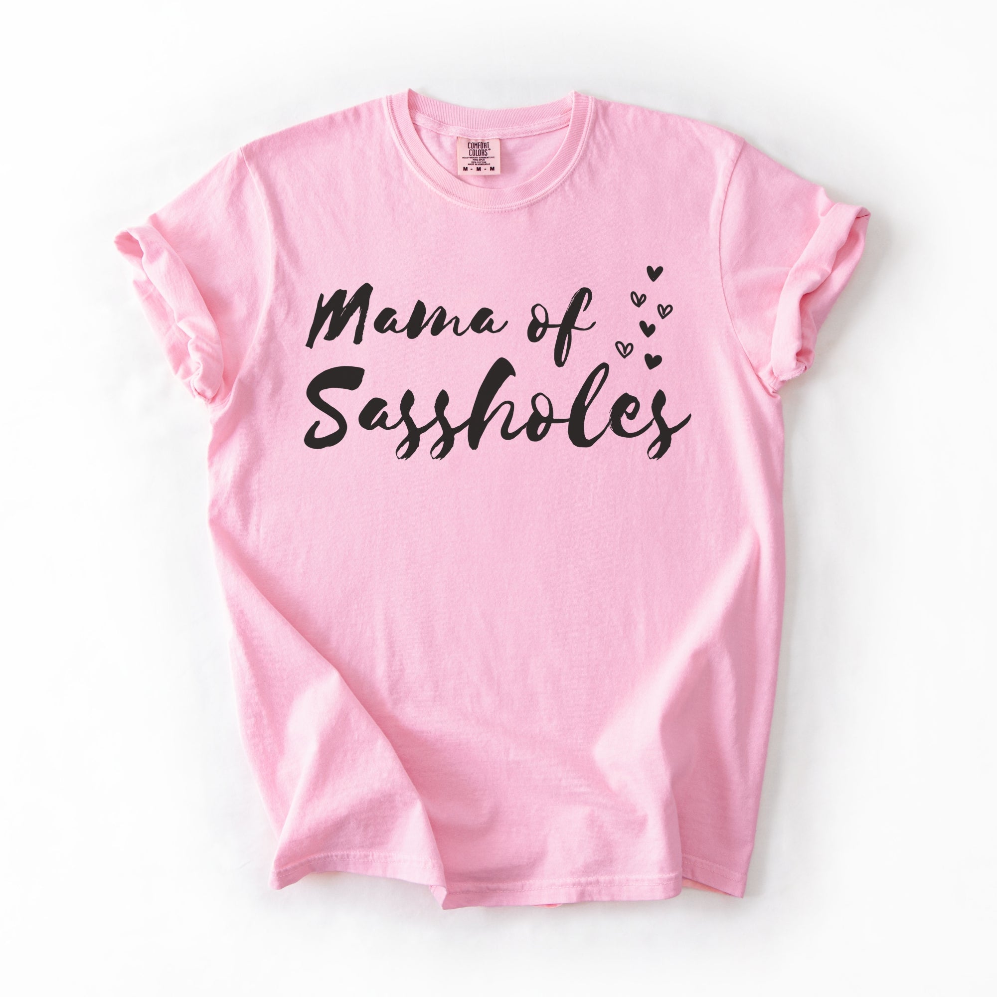 Image of Sasshole® Women’s Comfort Colors® Tee – “Mama of Sassholes” Funny Graphic T-Shirt, Bold Statement Shirt for Moms