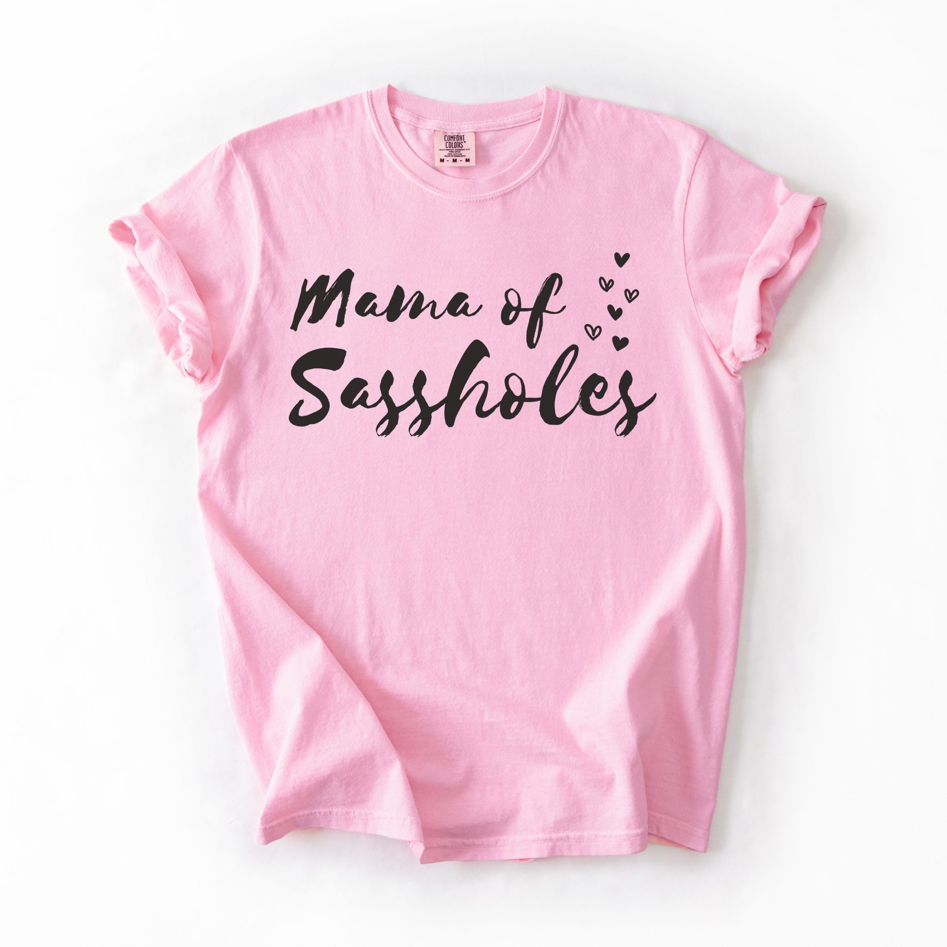 Sasshole® Women’s Comfort Colors® Tee – “Mama of Sassholes” Funny Graphic T-Shirt, Bold Statement Shirt for Moms