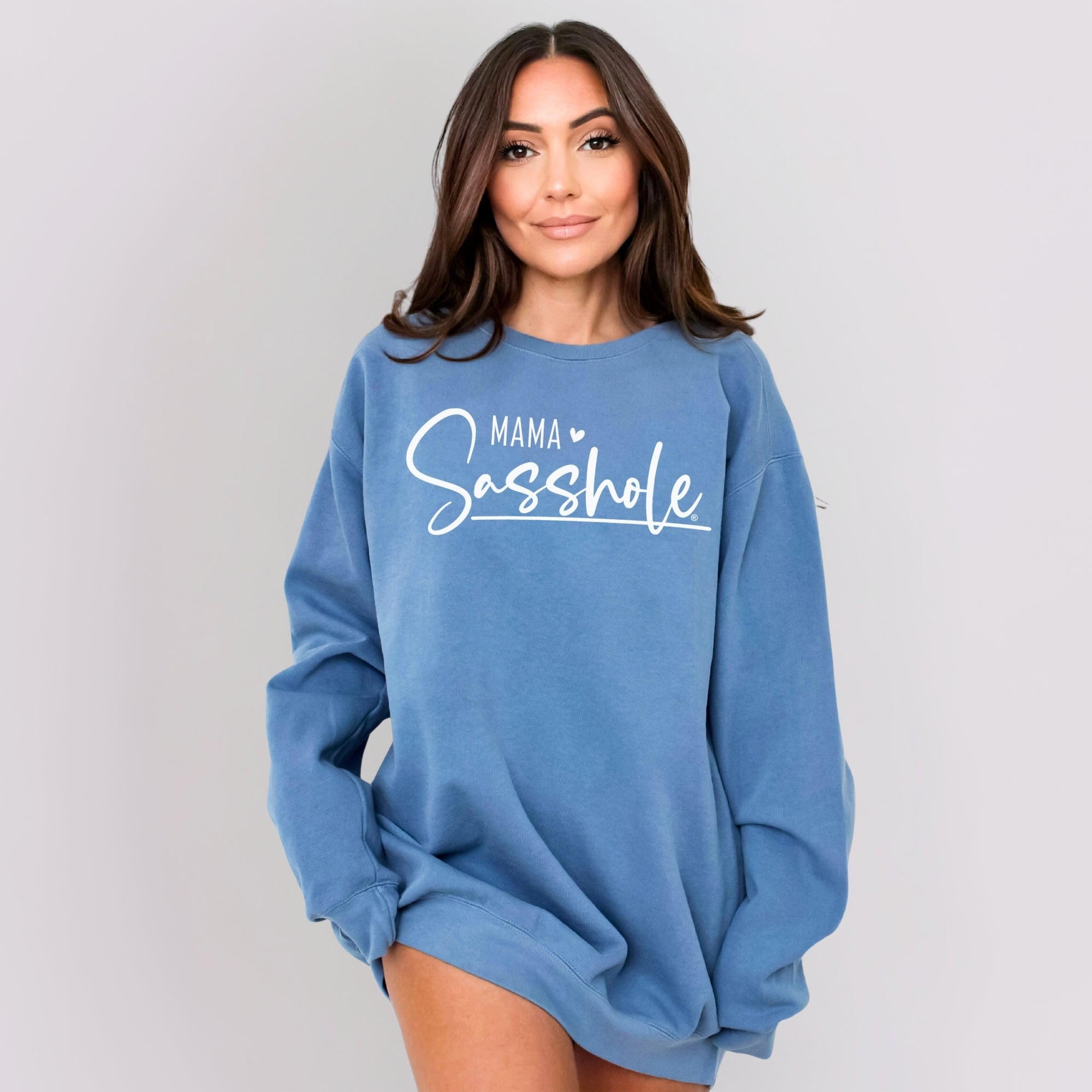 Image of Sasshole® Mama Sweatshirt – Funny Women’s Comfort Colors® Pullover
