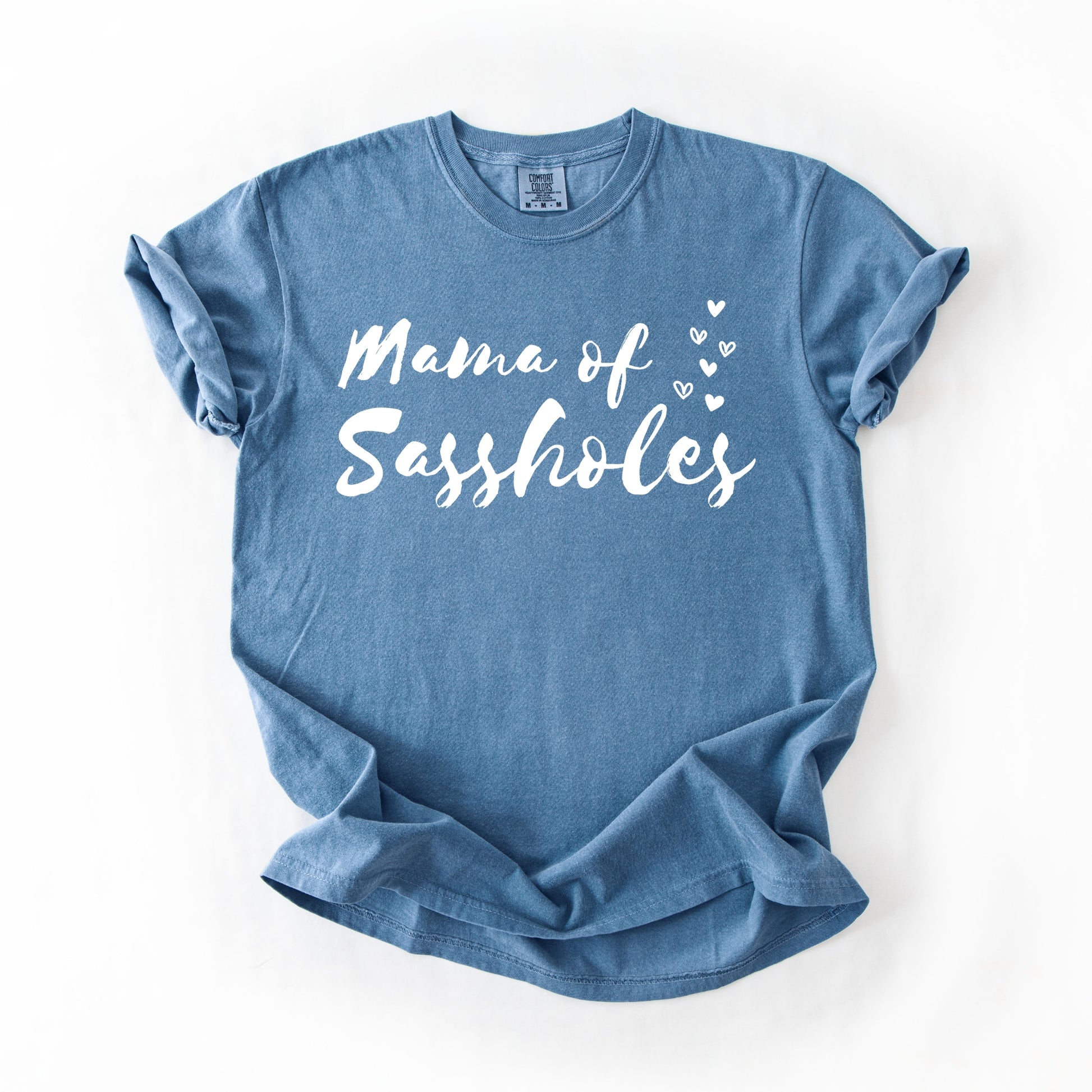 Sasshole® Women’s Comfort Colors® Tee – “Mama of Sassholes” Funny Graphic T-Shirt, Bold Statement Shirt for Moms