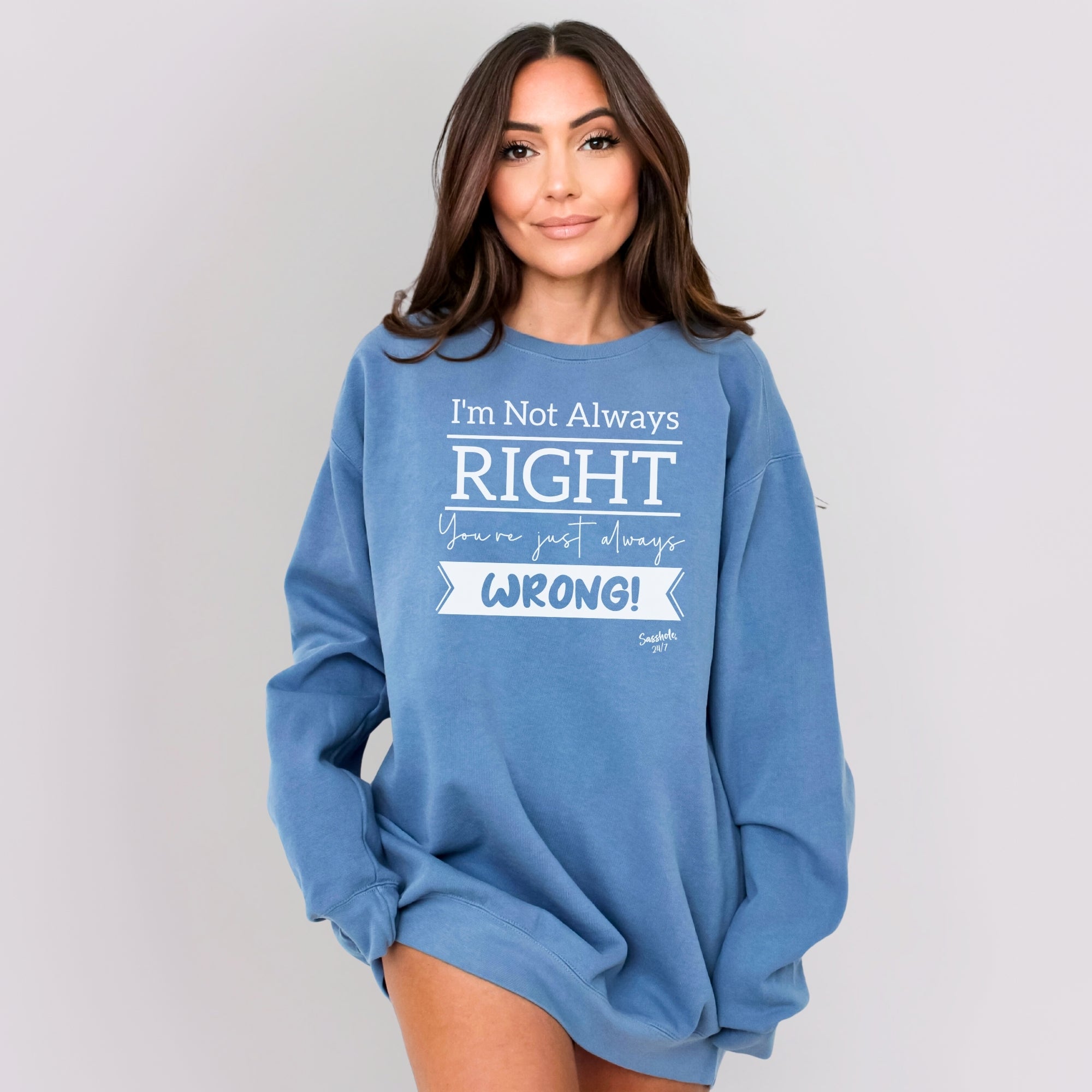 Image of Sasshole® Women’s Relaxed Fit Comfort Colors® Sweatshirt – Funny Graphic Pullover for Bold Women