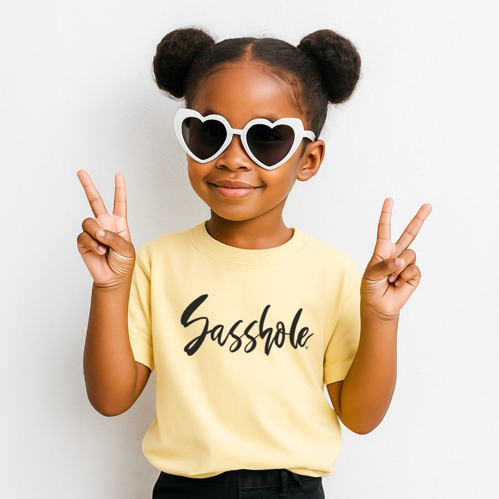 Image of Sasshole® Youth T-Shirt – Cute & Comfy Comfort Colors® Graphic Tee for Bold Kids