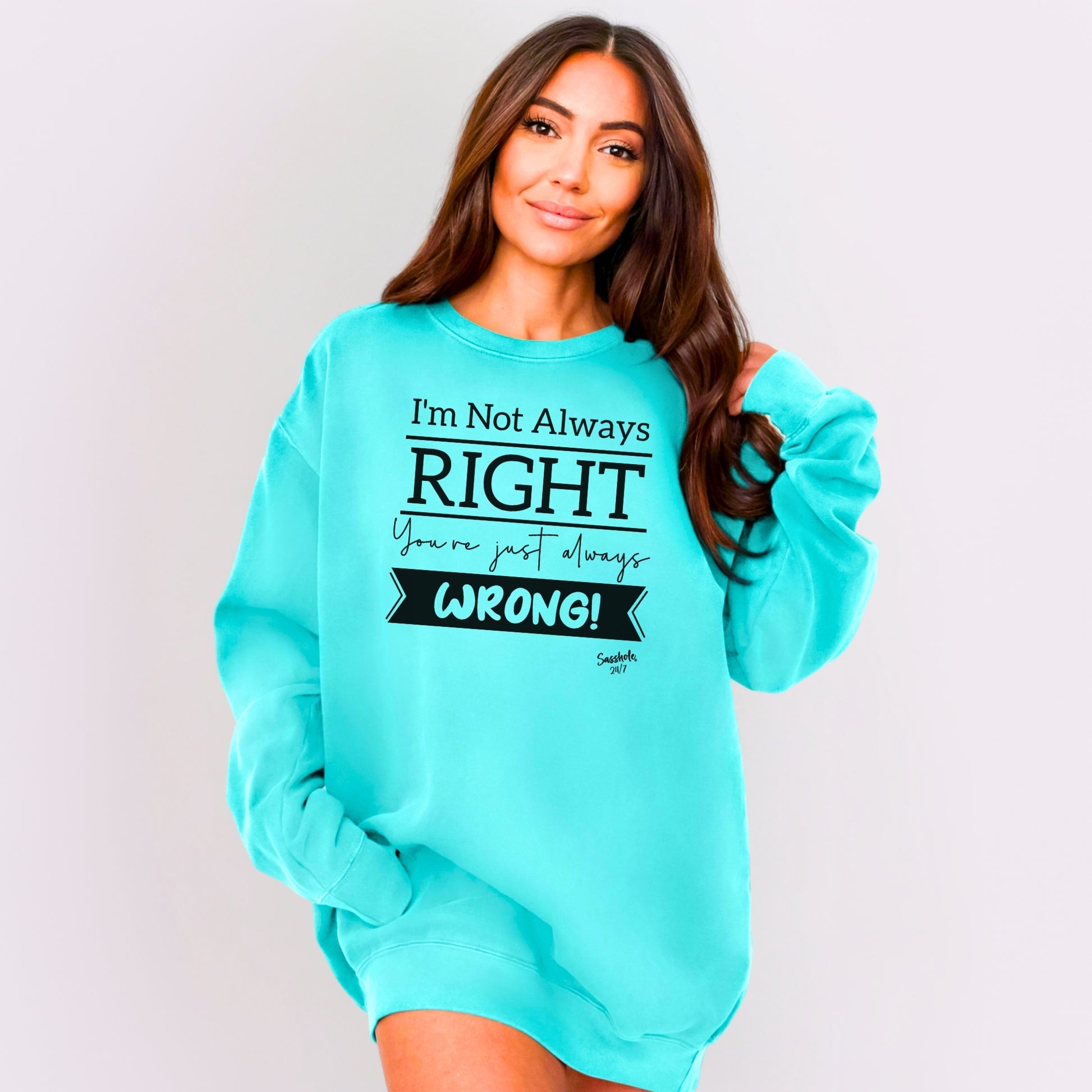 Sasshole® Women’s Relaxed Fit Comfort Colors® Sweatshirt – Funny Graphic Pullover for Bold Women
