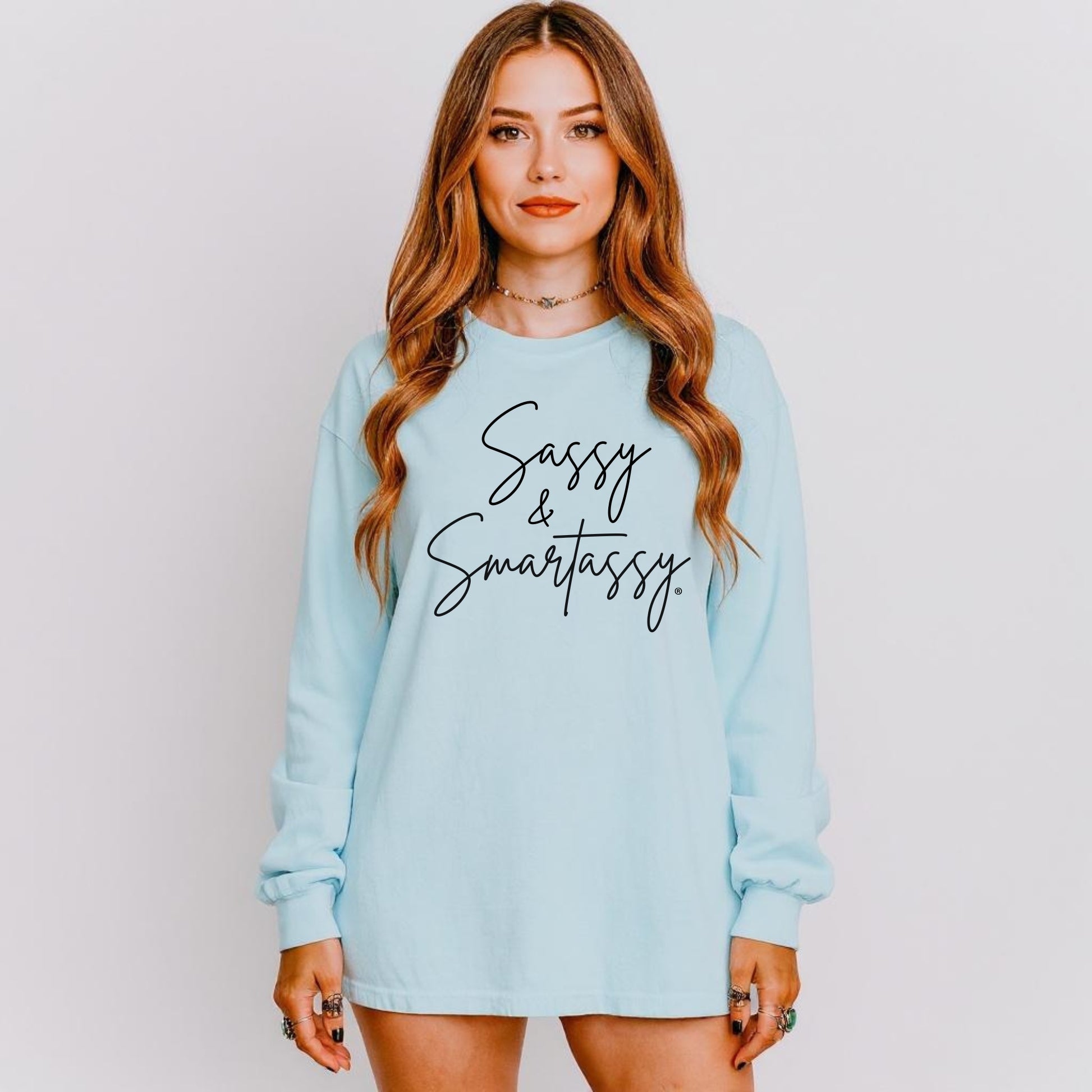 Sassy & Smartassy® Women’s Long Sleeve Comfort Colors® Graphic Tee - Sassy Women's T-shirt