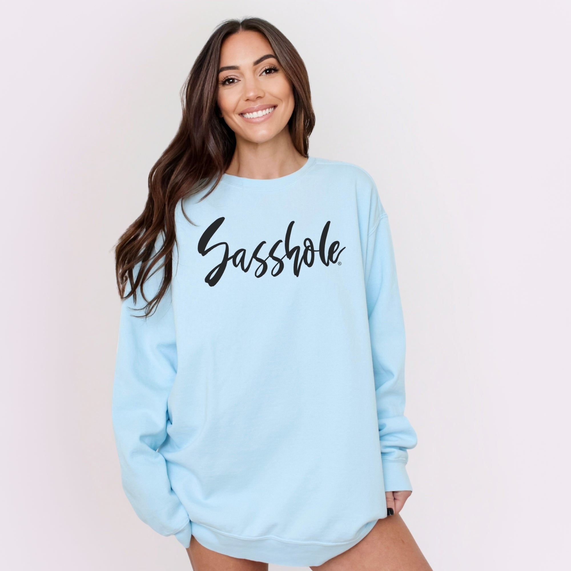 Sasshole® Women’s Relaxed Fit Comfort Colors® Sweatshirt – Funny Graphic Pullover