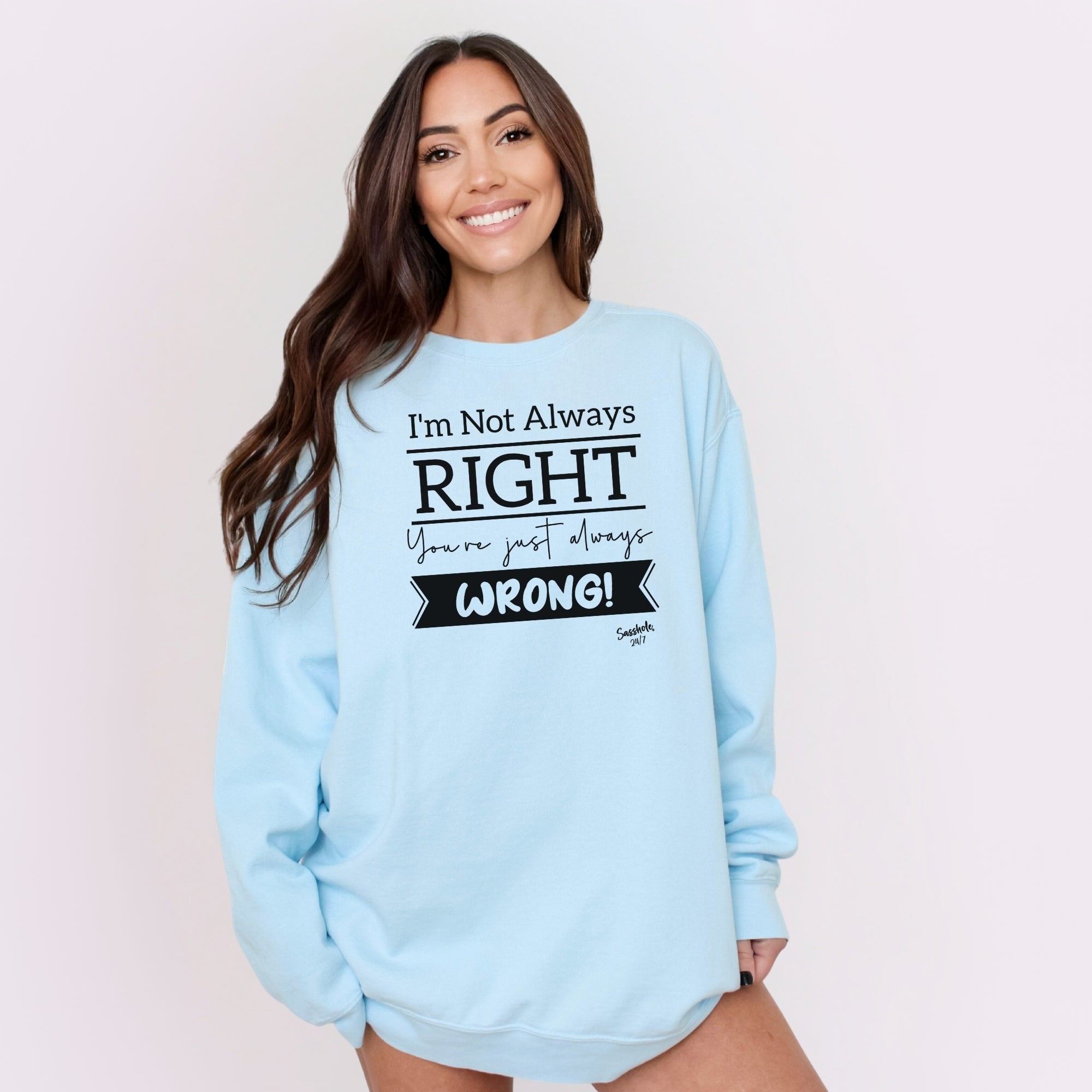 Sasshole® Women’s Relaxed Fit Comfort Colors® Sweatshirt – Funny Graphic Pullover for Bold Women