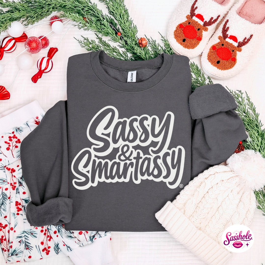 Image of Sassy & Smartassy™ Women’s Christmas Sweatshirt – Festive, Cozy & Full of Holiday Attitude