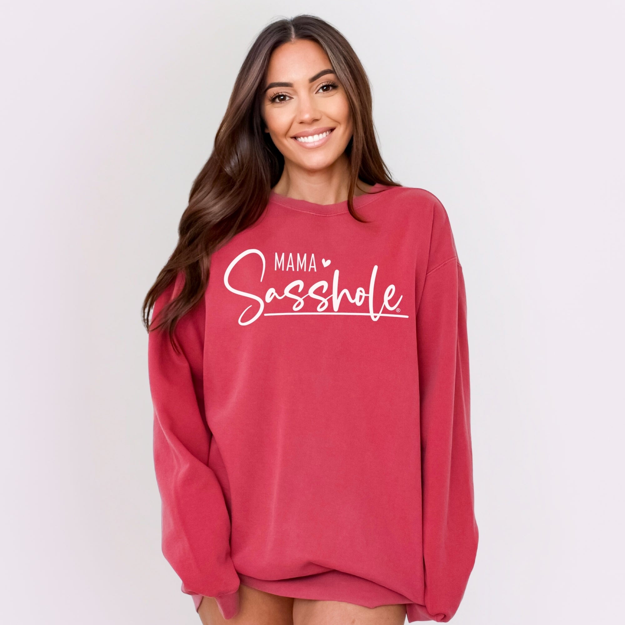 Image of Sasshole® Mama Sweatshirt – Funny Women’s Comfort Colors® Pullover