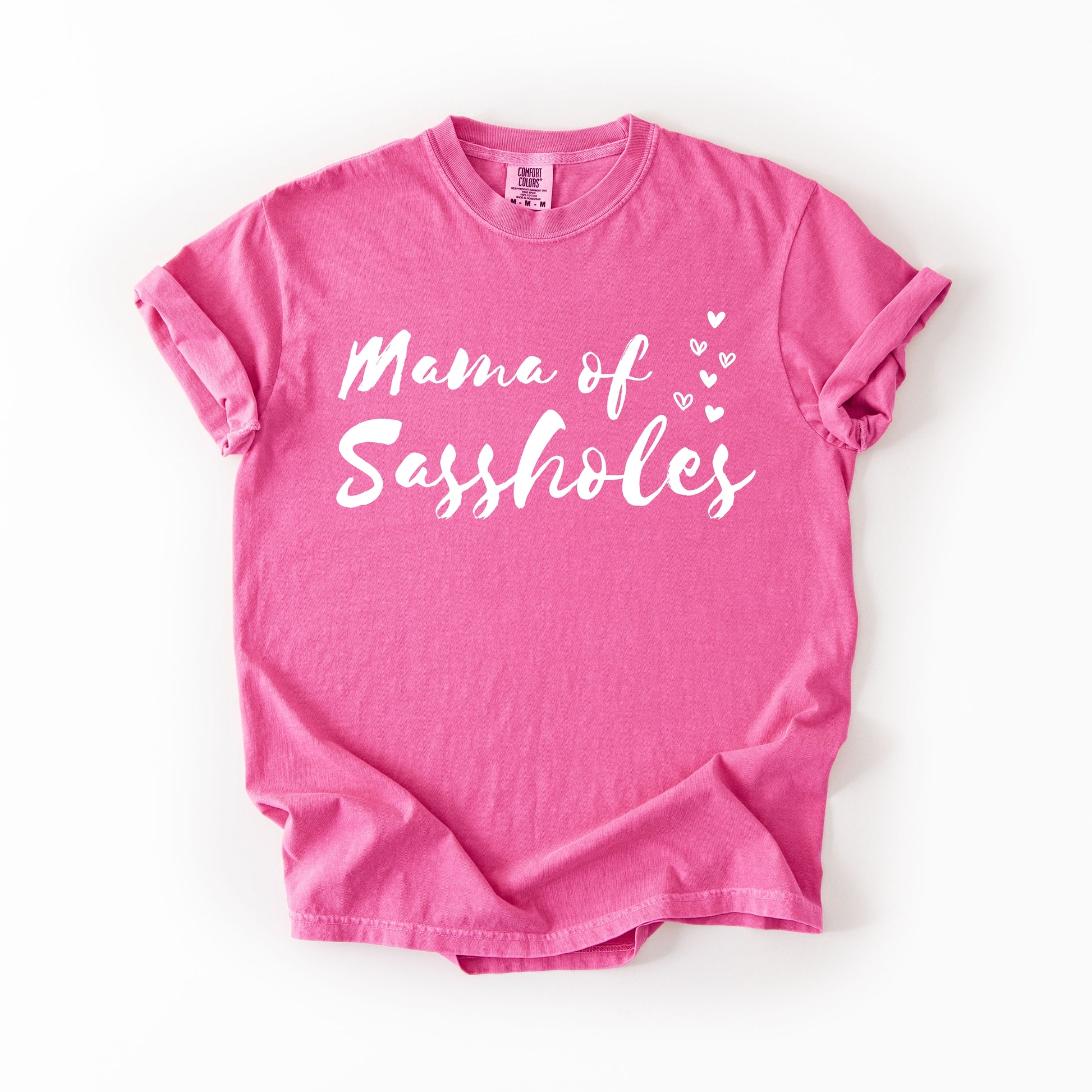 Sasshole® Women’s Comfort Colors® Tee – “Mama of Sassholes” Funny Graphic T-Shirt, Bold Statement Shirt for Moms