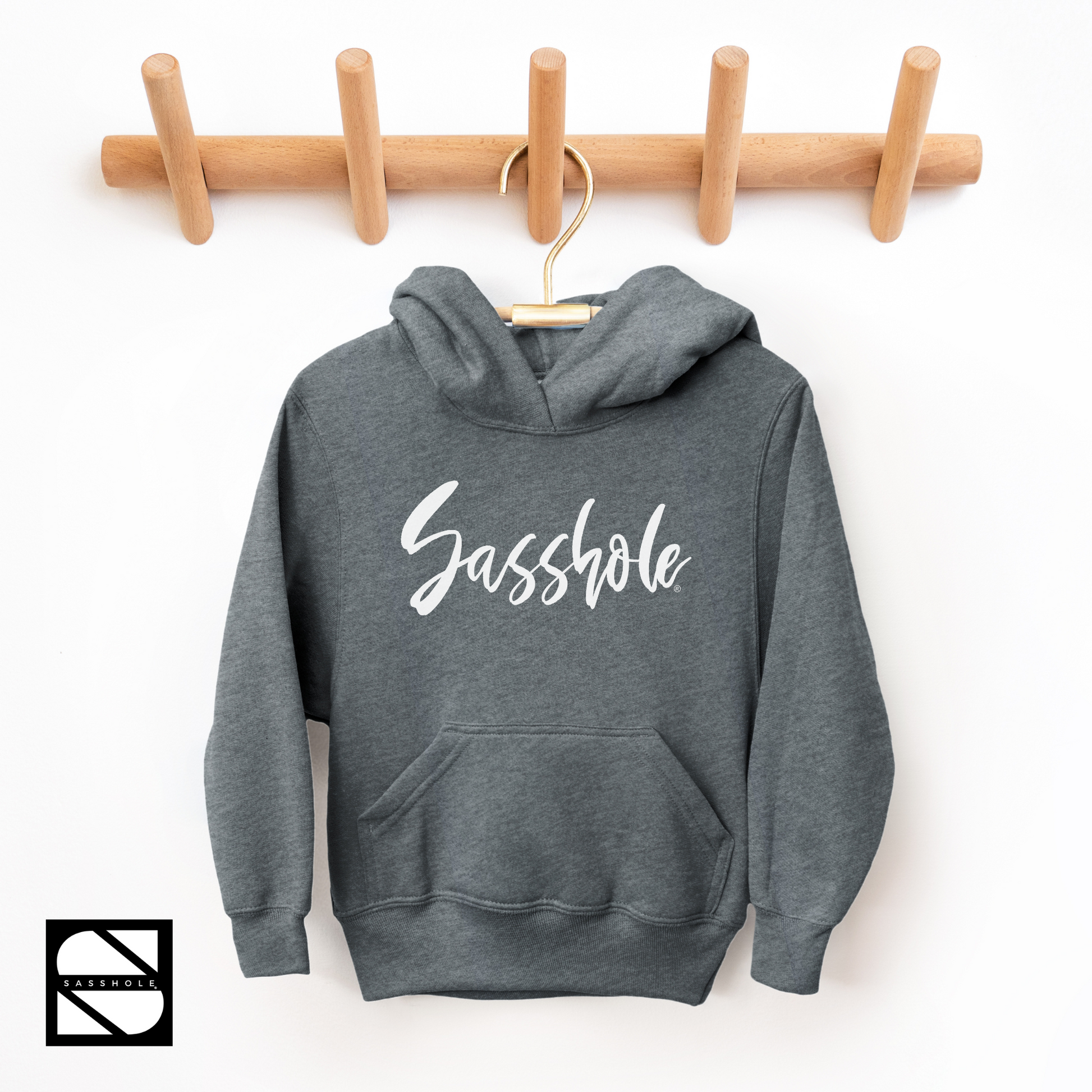 girls hoodie dark heather