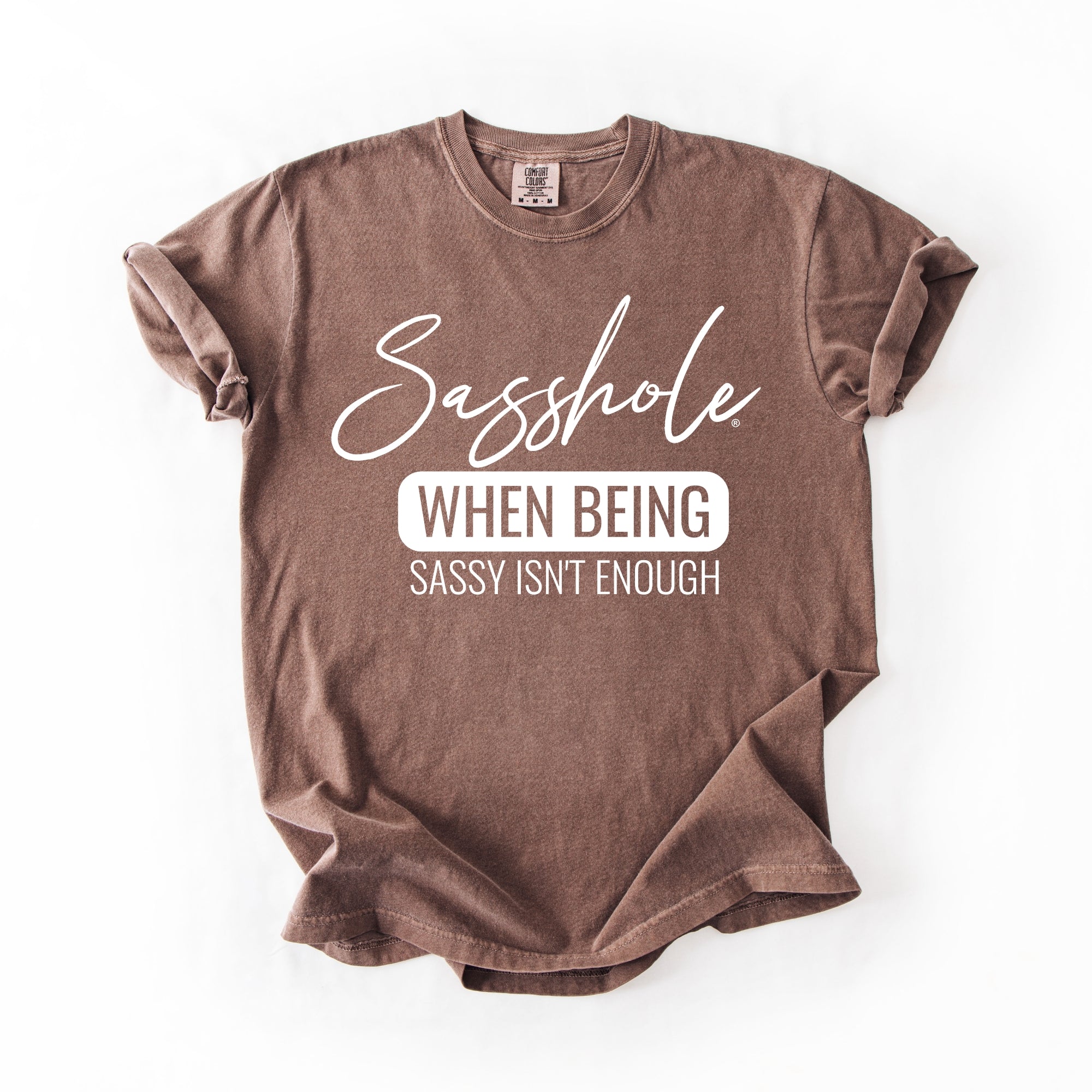 Image of Sasshole® “When Being Sassy Isn’t Enough” Comfort Colors® Tee – Bold Graphic T-Shirt