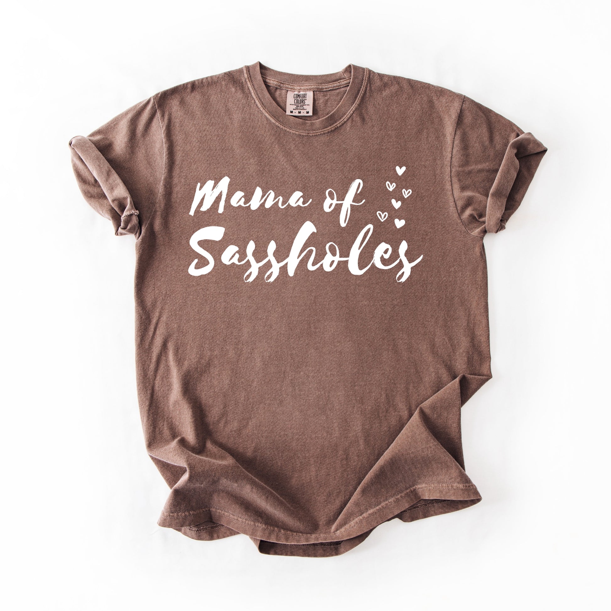 Sasshole® Women’s Comfort Colors® Tee – “Mama of Sassholes” Funny Graphic T-Shirt, Bold Statement Shirt for Moms