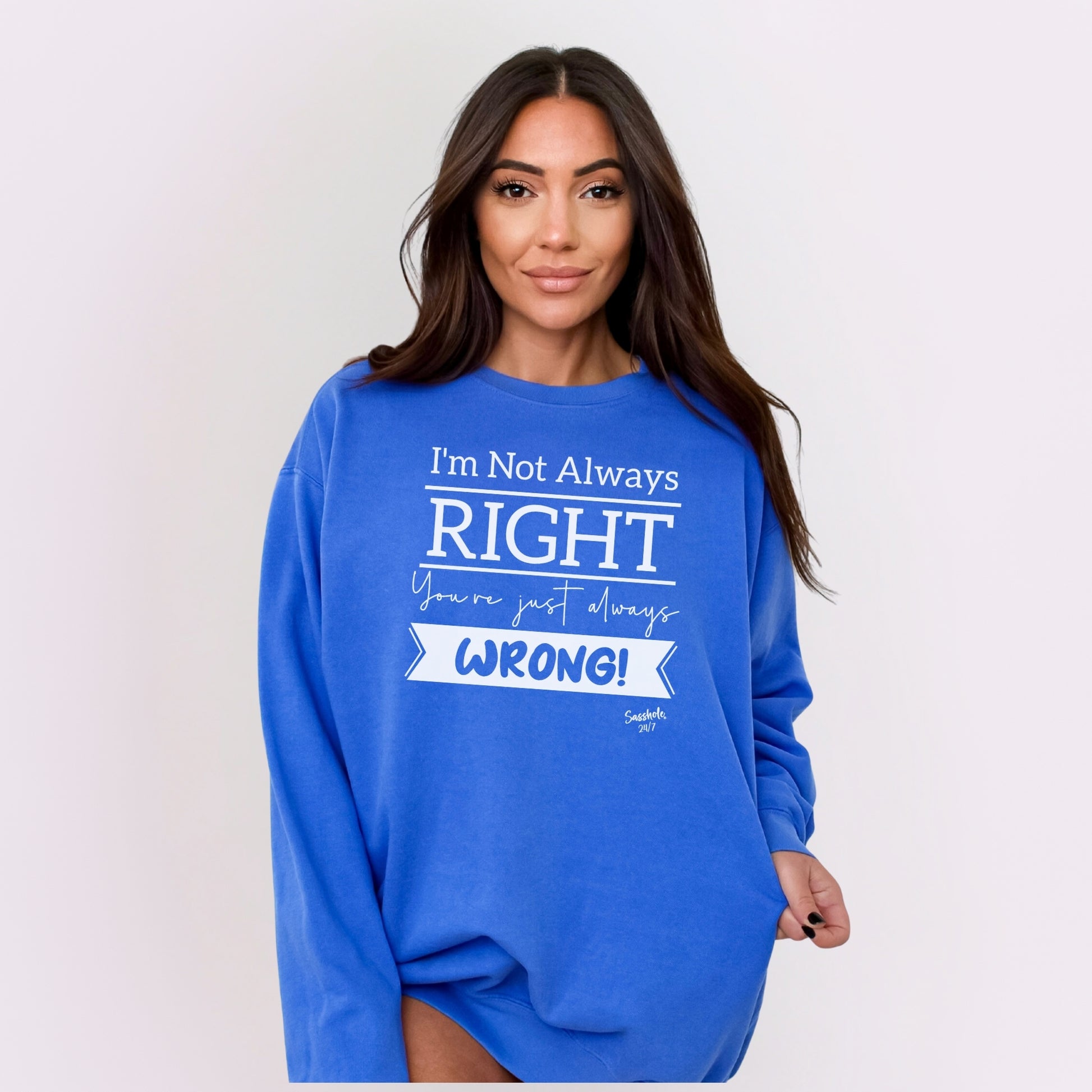 Sasshole® Women’s Relaxed Fit Comfort Colors® Sweatshirt – Funny Graphic Pullover for Bold Women