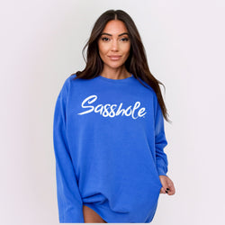 Image of Sasshole® Women’s Relaxed Fit Comfort Colors® Sweatshirt – Funny Graphic Pullover for Women