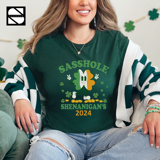 St Patricks Day Shirt Women Forest Green