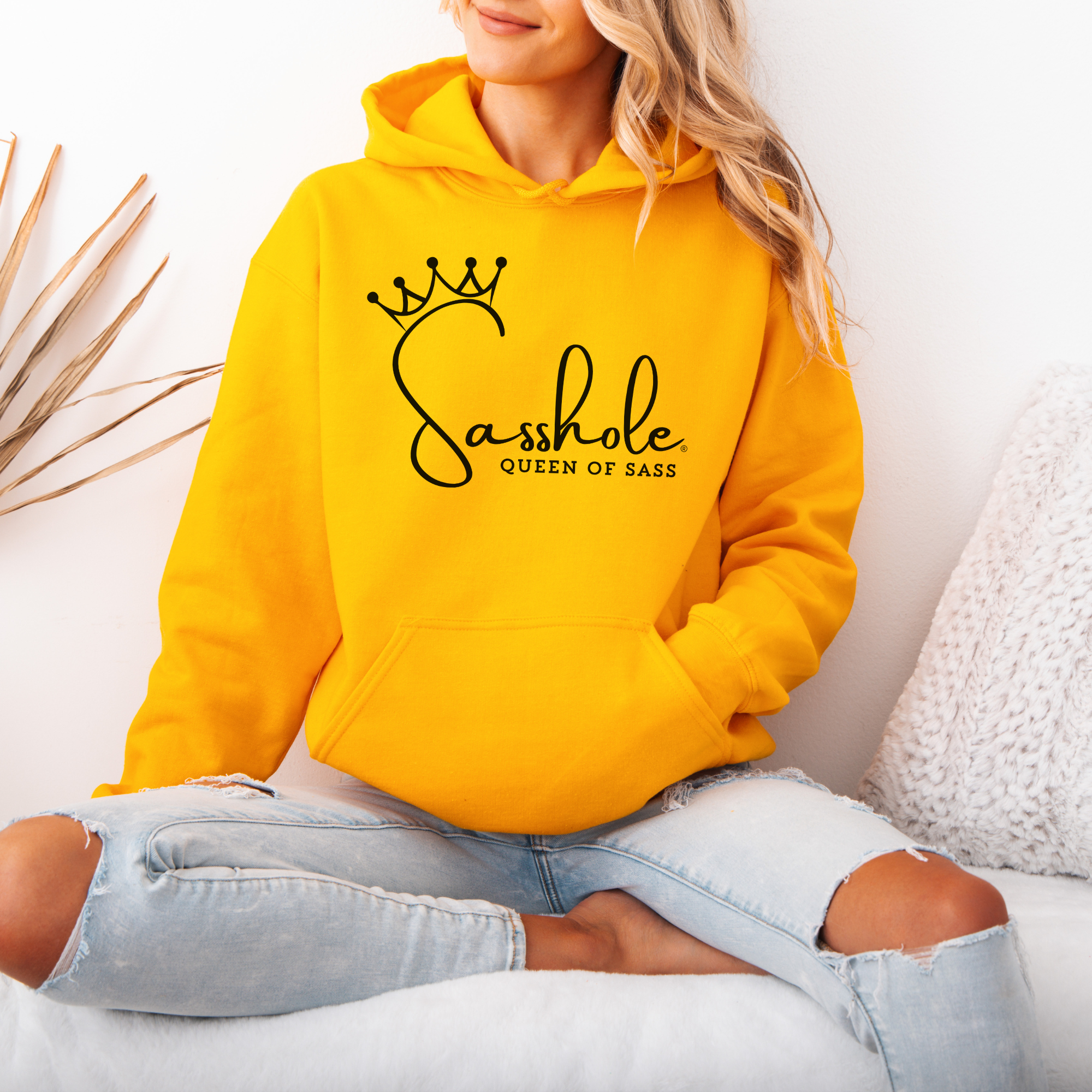 Image of Sass in Charge: Sasshole® Queen of Sass Women's Graphic Hoodie