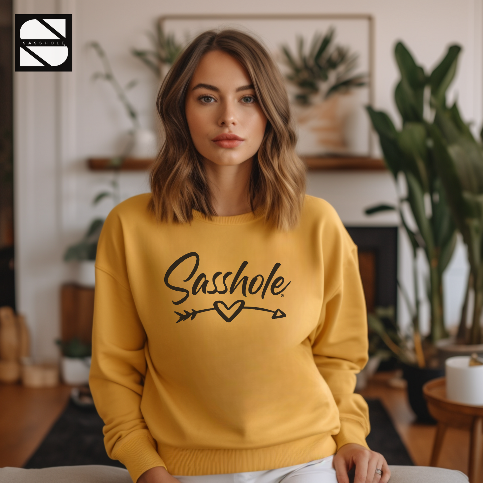 Women's Gold Graphic Sweatshirt