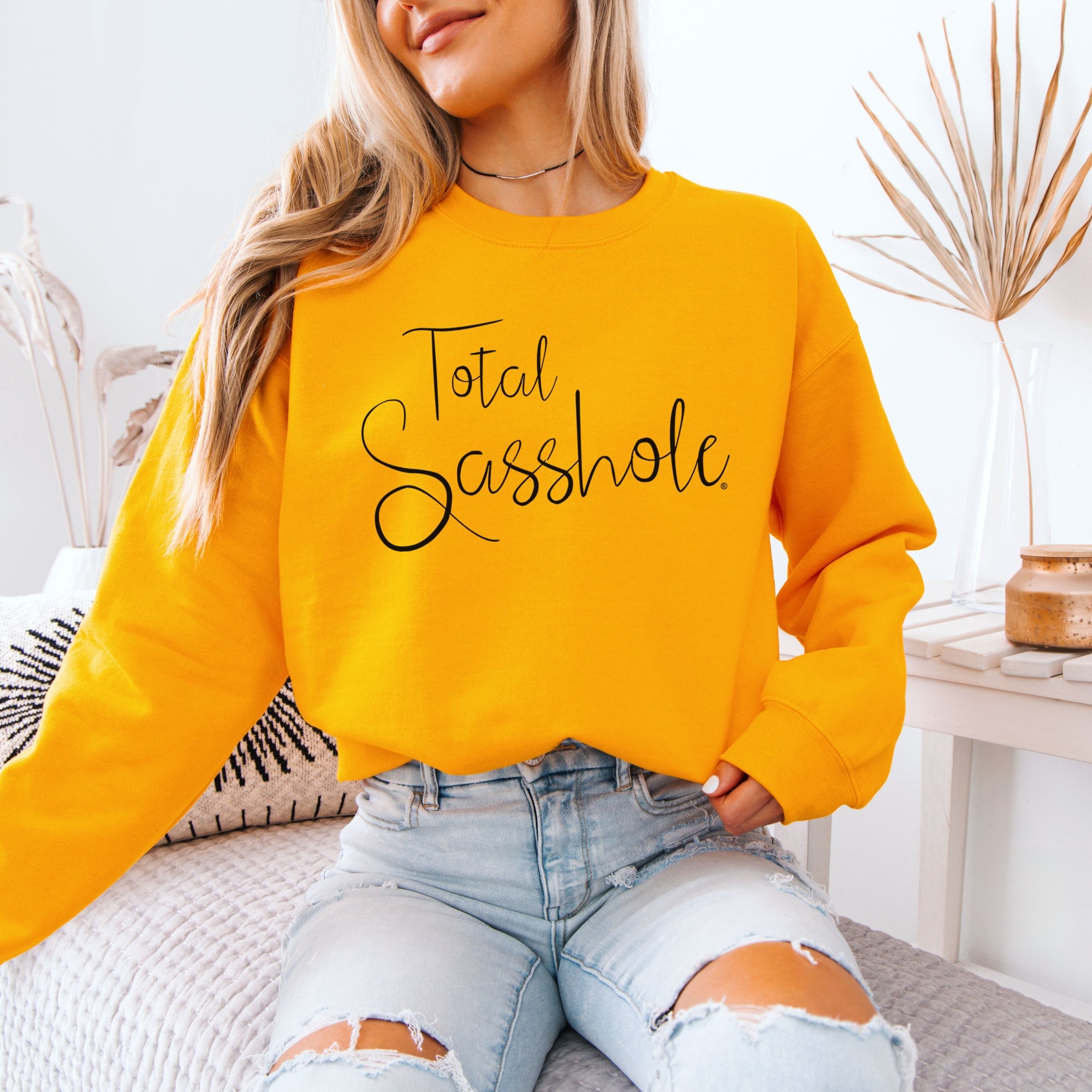 Image of Total Sasshole Women’s Classic Fit Sweatshirt – Funny Graphic Pullover by Sasshole®