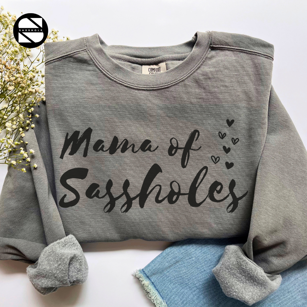 Women's Vintage Grey Sasshole Sweatshirt - Bold & Stylish Fashion